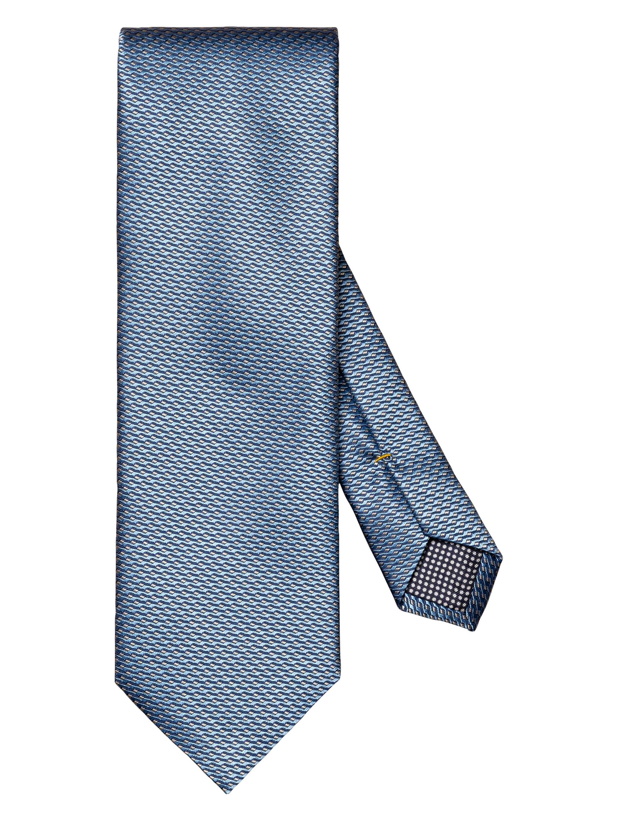 Eton Men's Geometric Silk Tie - Blue