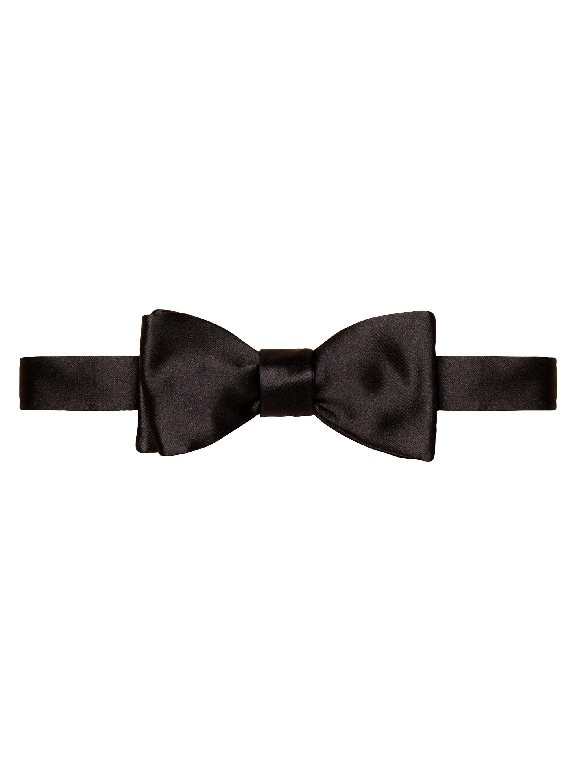 Eton Men's Wardrobe Essentials Slim Satin Silk Bow Tie - Black