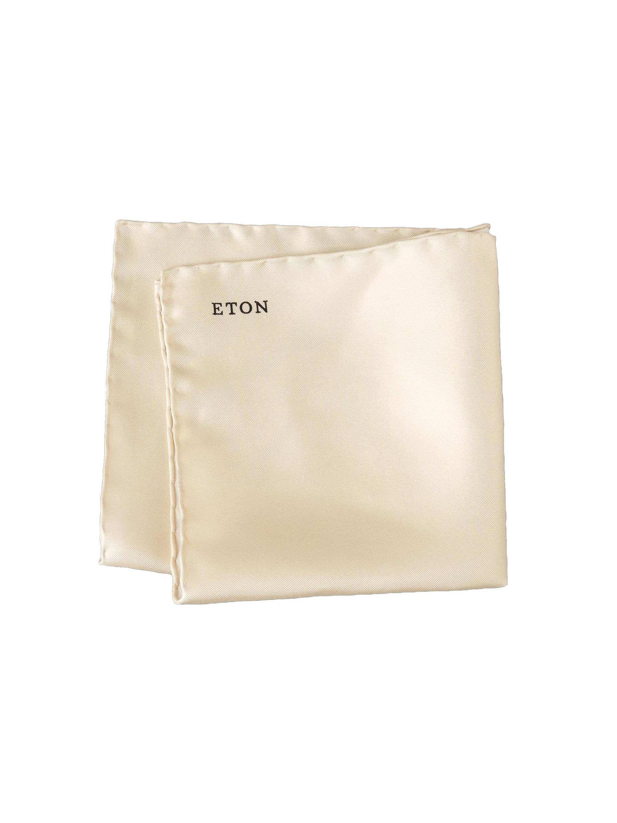 Eton Men's Solid Silk Pocket Square - Champagne