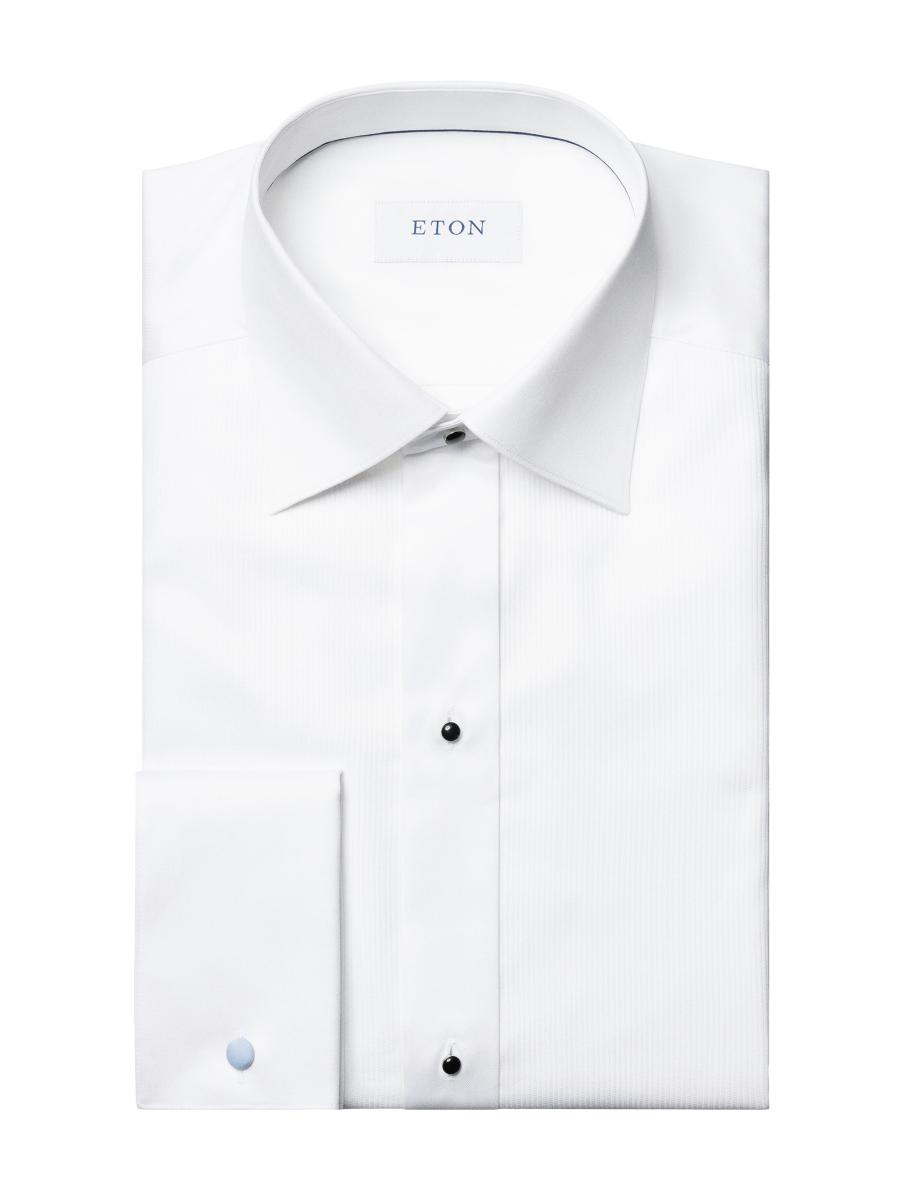 Eton Men's Contemporary-fit Plissé Bib Formal Shirt In White