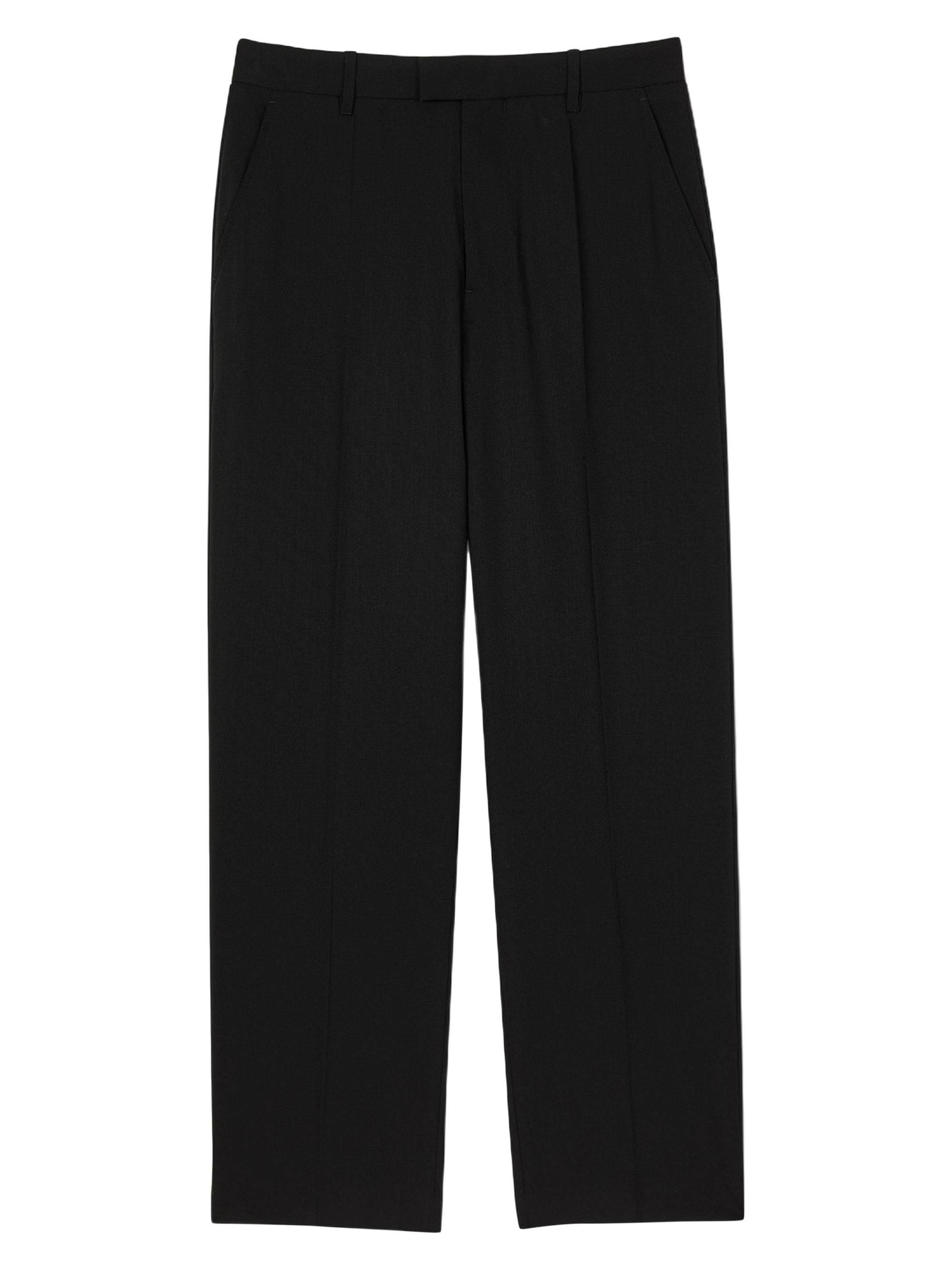 Sandro Men's Wide-Leg Wool Trousers - Black