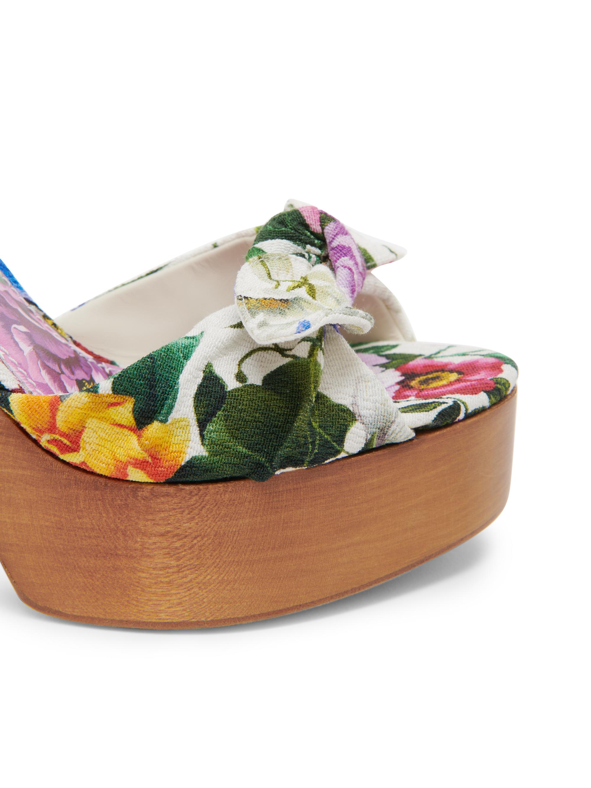Dolce&Gabbana Floral 125MM Platform Wedge Sandals | Saks Fifth Avenue