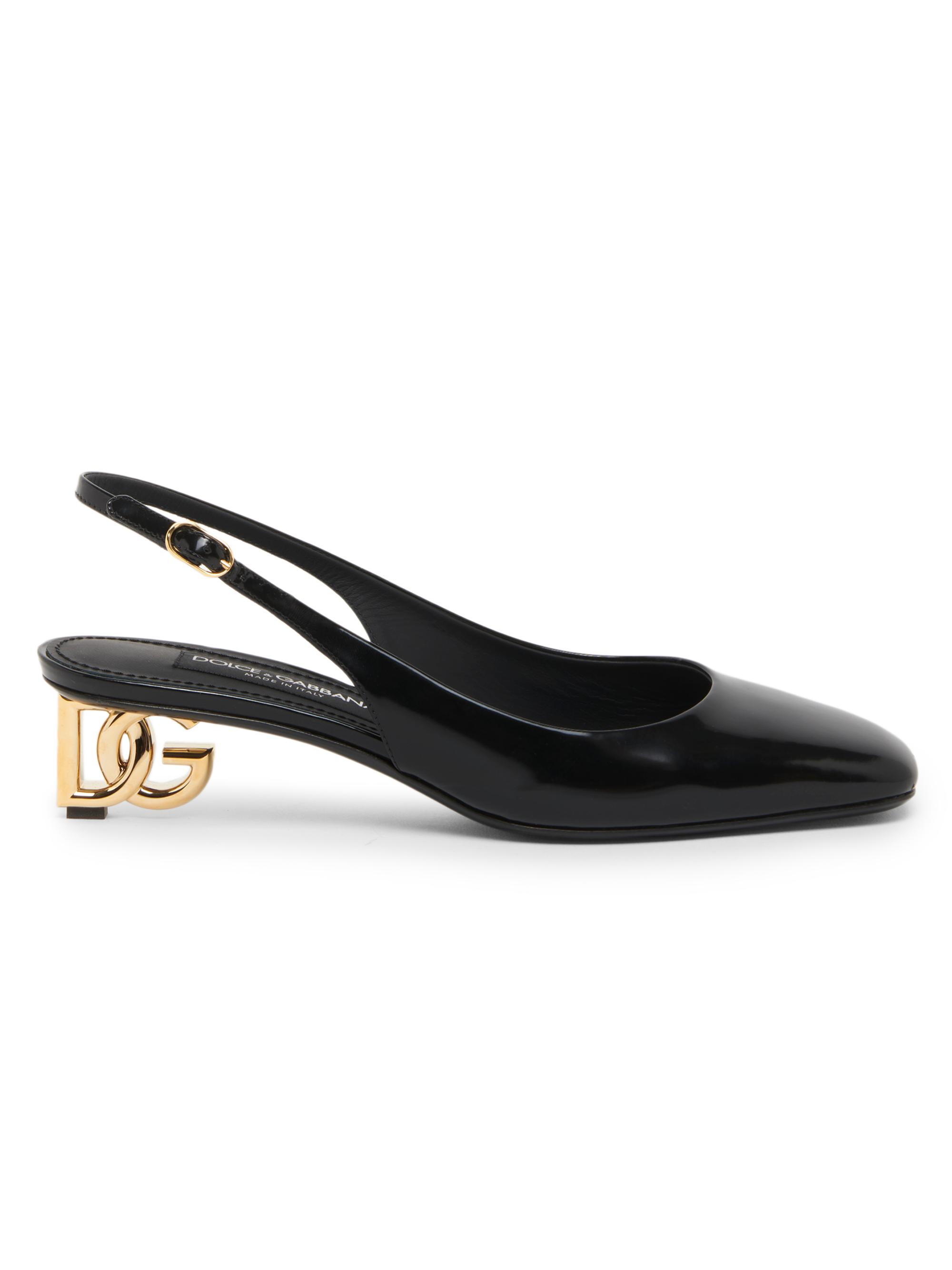 Dolce & Gabbana Women's 40MM Logo-Heel Leather Pumps - Black