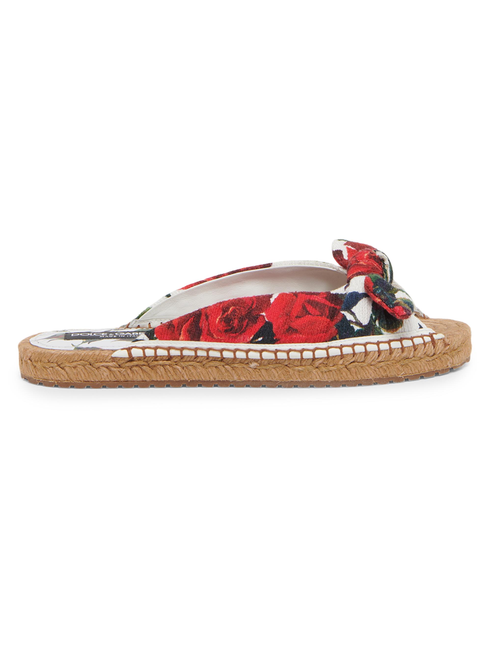Dolce & Gabbana Women's Floral Cotton-Blend Espadrille Flats