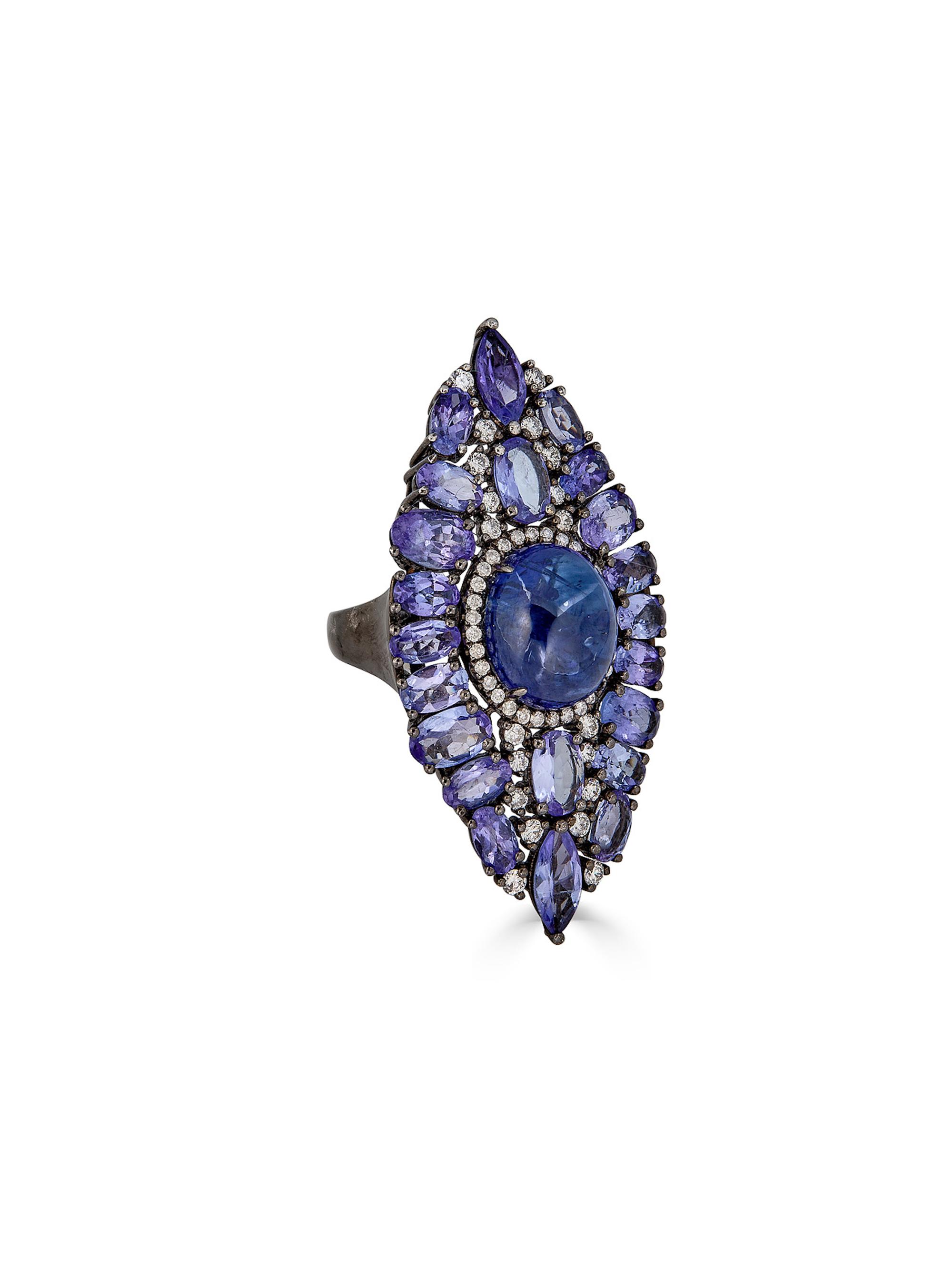 Atlas Fine Women's 18K White Gold & Multi-Gemstone Cocktail Ring - Blue