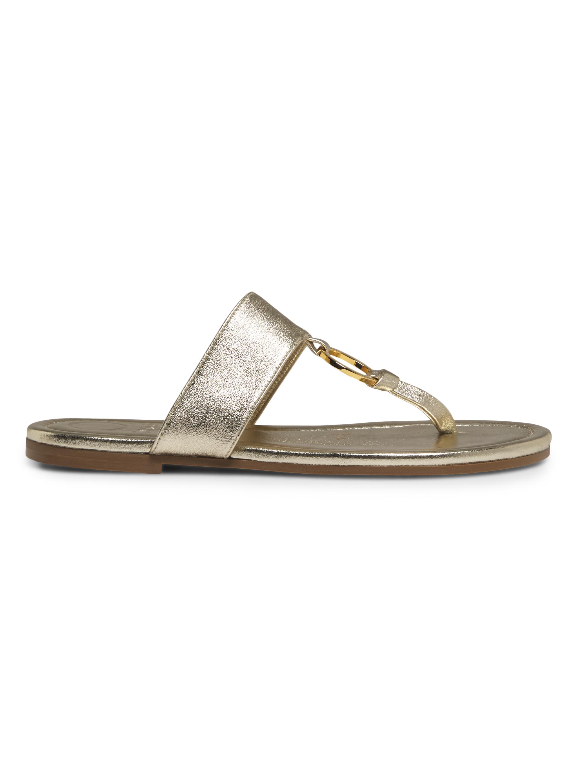 Odissì Women's Olivia Metallic Leather Sandals - Light Gold