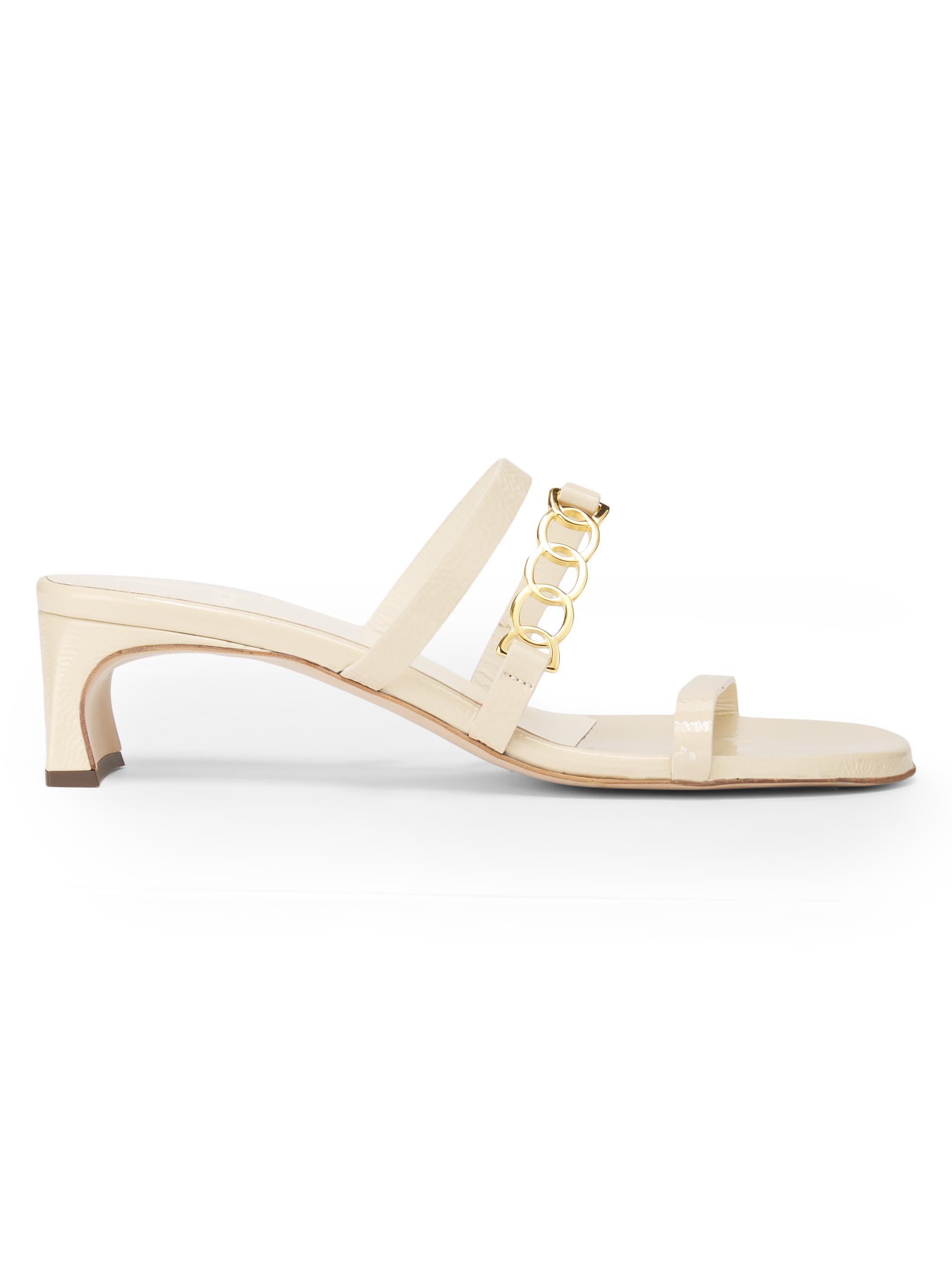 Odissì Women's Juliet 50MM Logo Leather Sandals - Natural