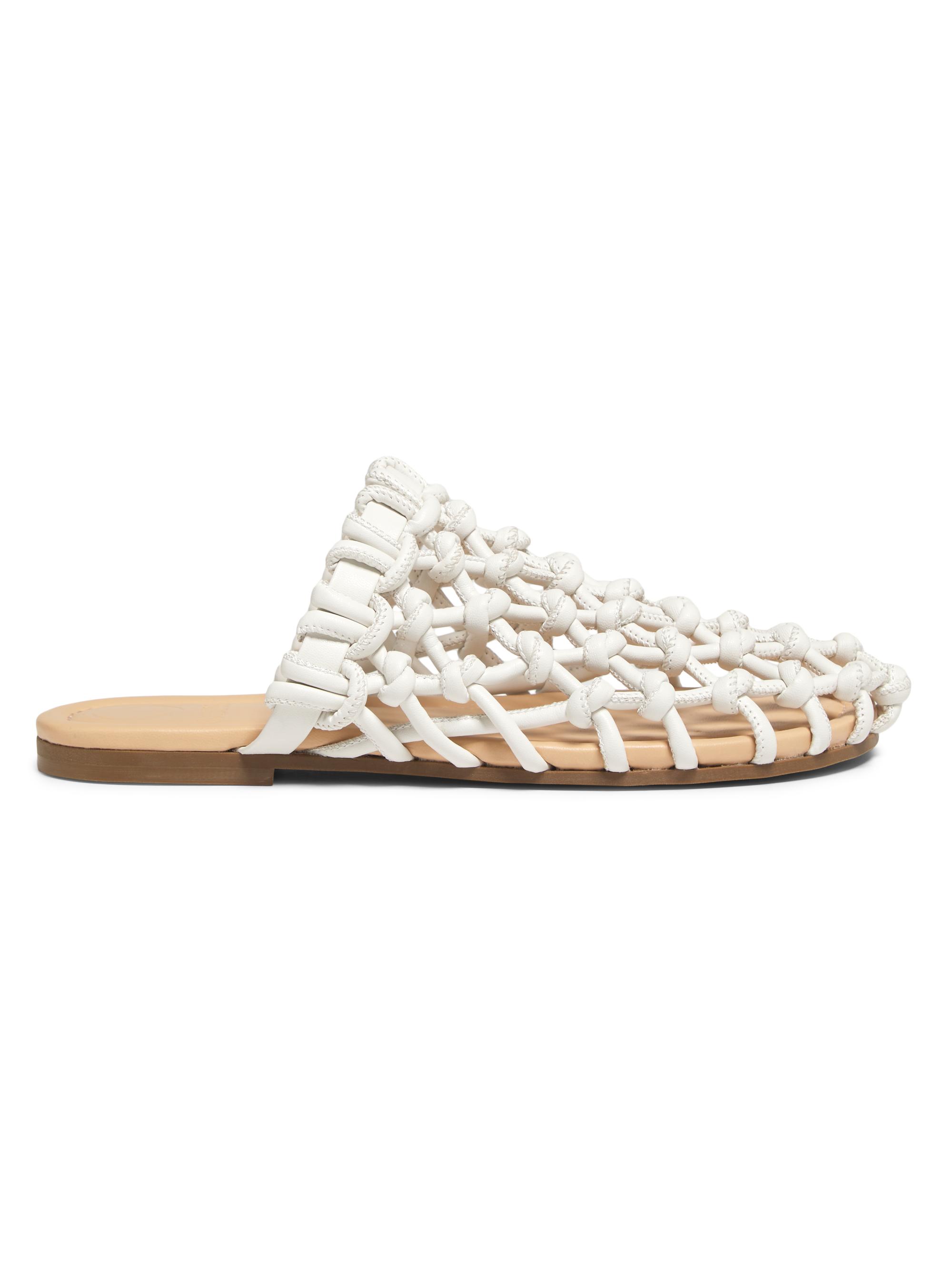 Odissì Women's Nour Woven Knot Flat Sandals - White