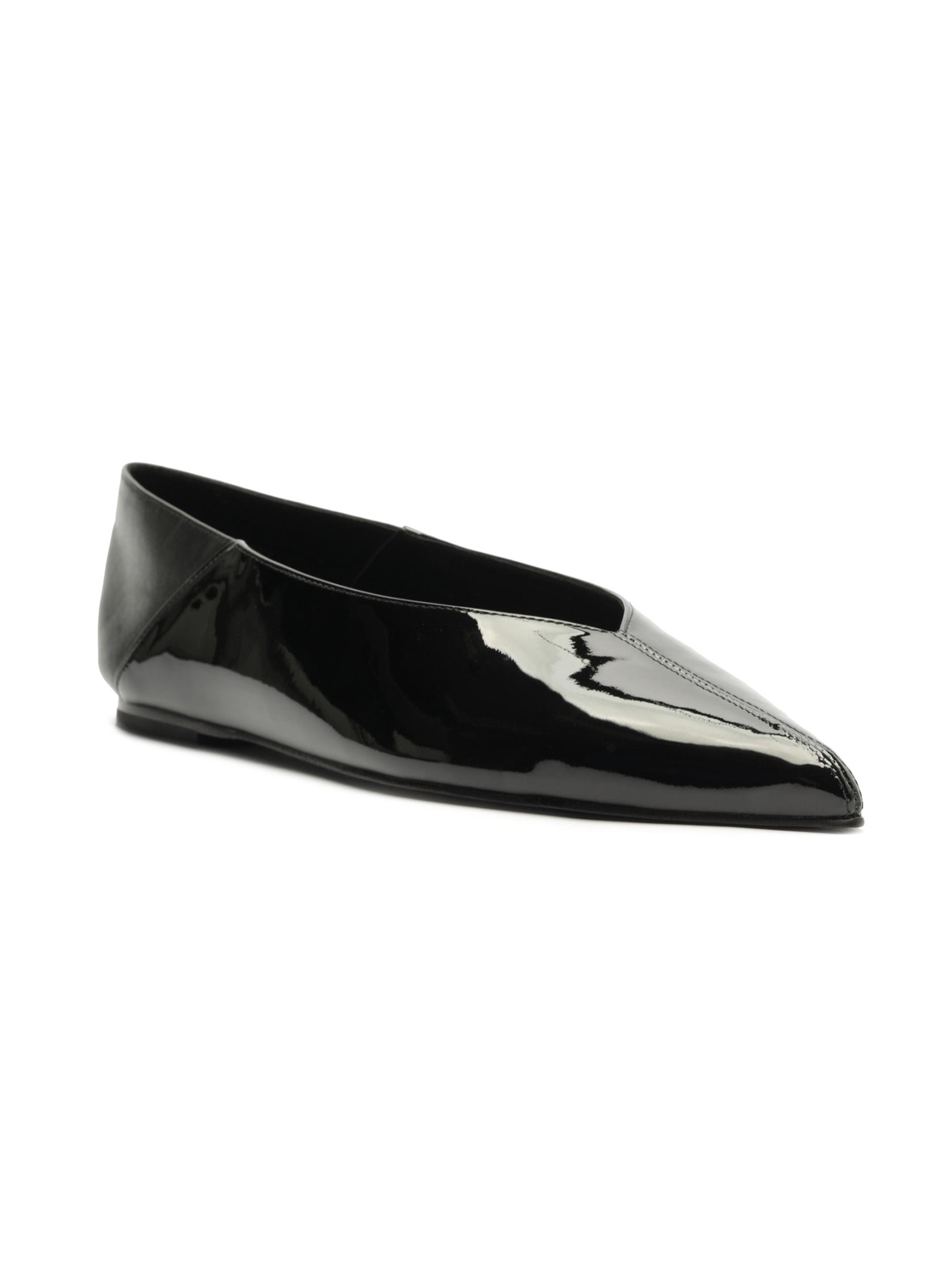 Schutz Women's Gemma Patent Leather Flats - Black