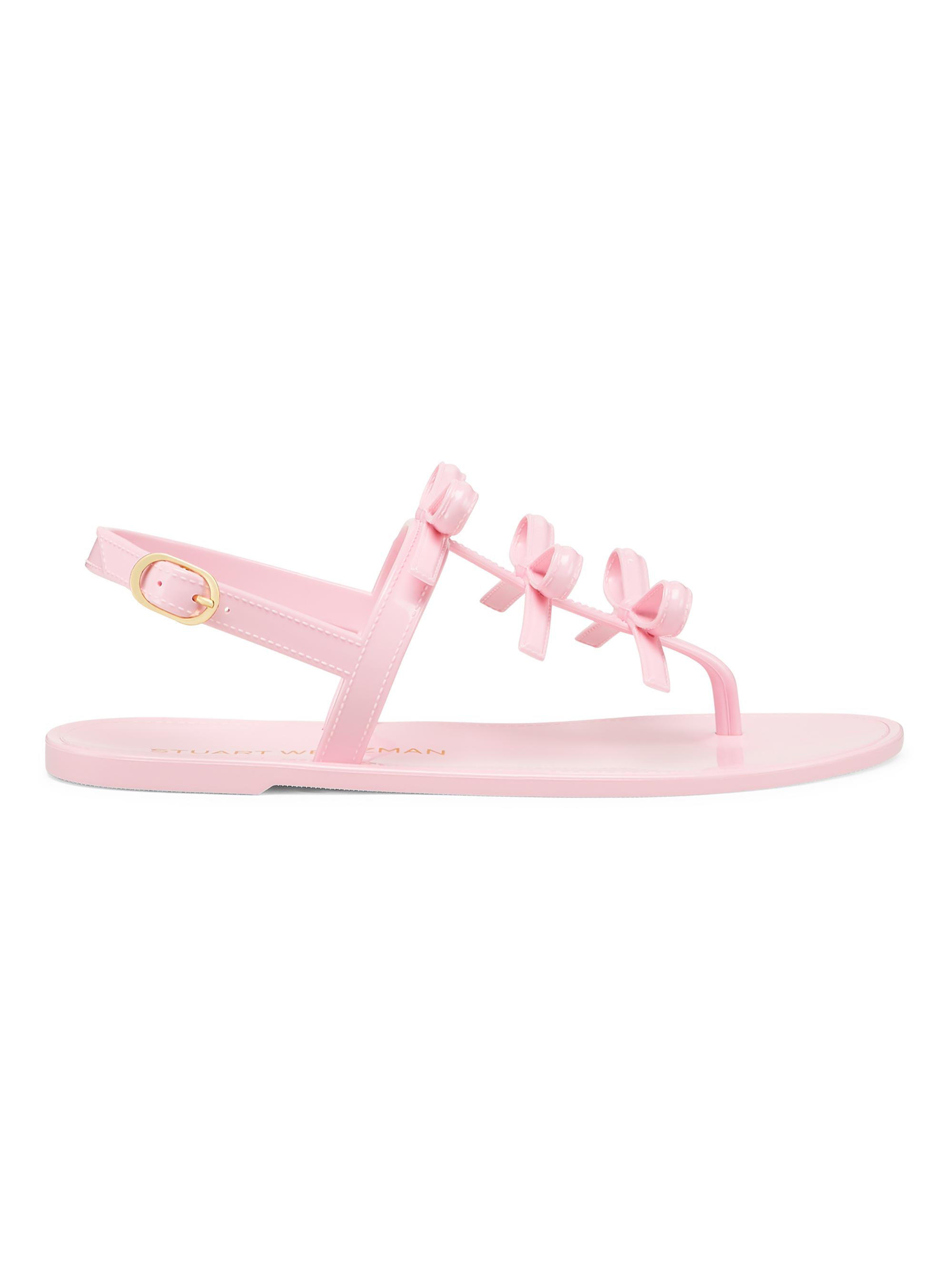 Stuart Weitzman Women's Felicity Bow Jelly Sandals - Poudre