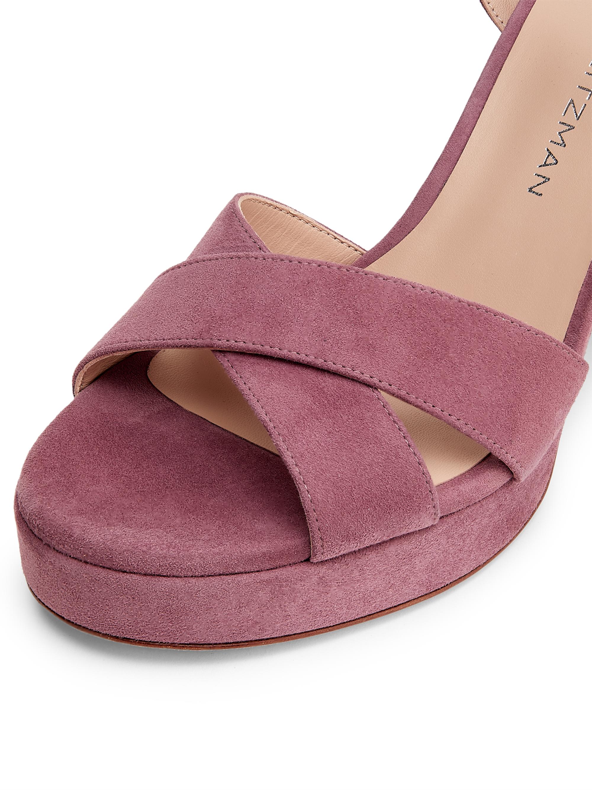 Stuart Weitzman Dayna 100MM Suede Platform Sandals | Saks Fifth Avenue