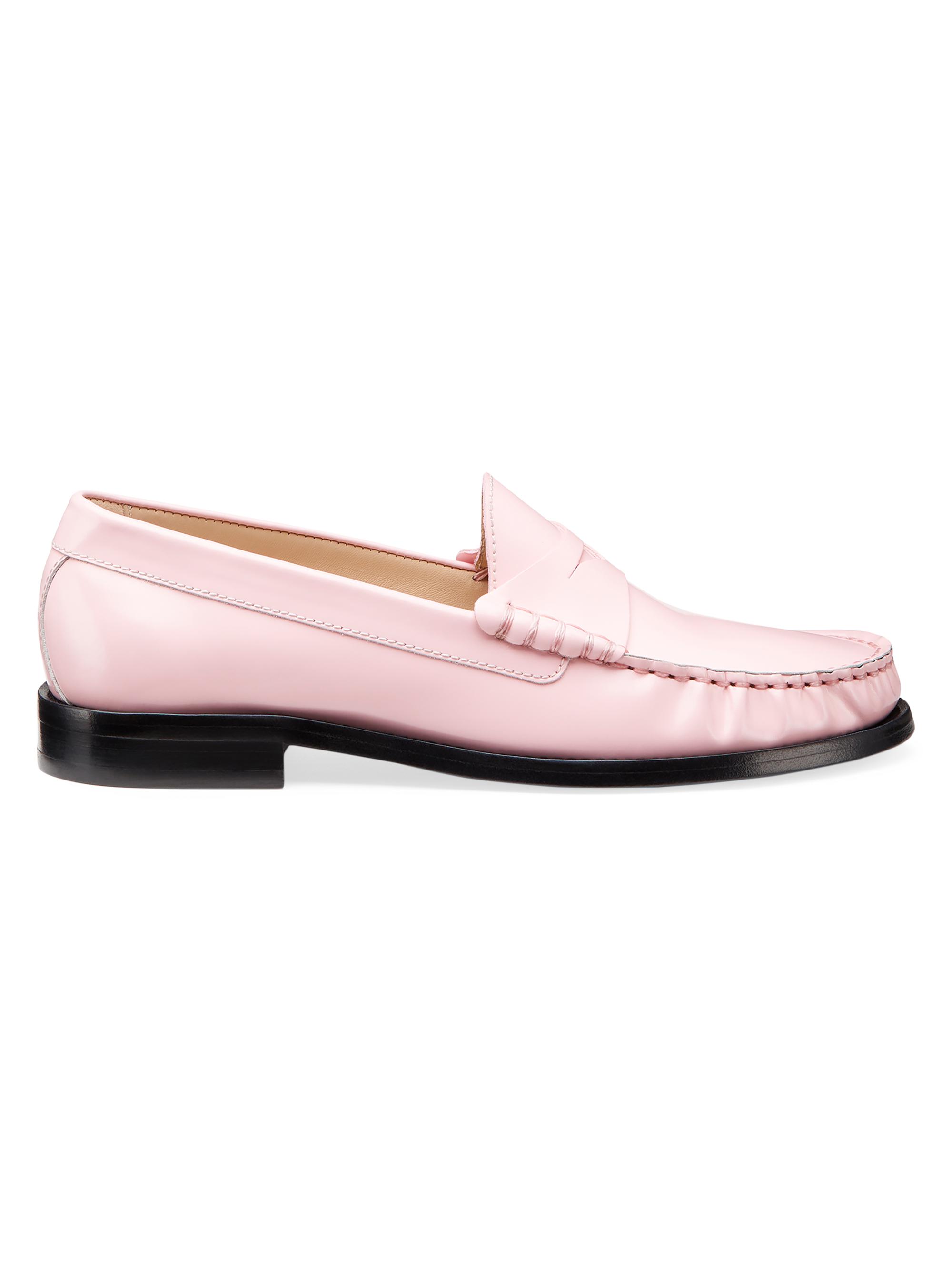 Stuart Weitzman Women's Lottie Leather Loafers - Pink Marshmallow