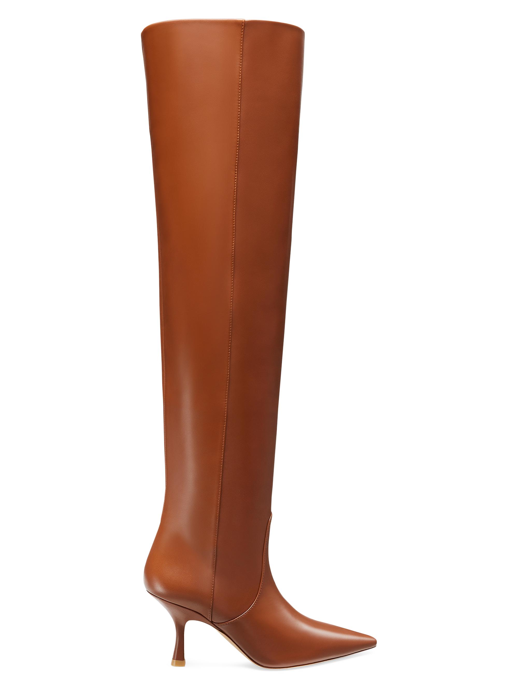 Stuart Weitzman Women's Naomi 75MM Leather Over-The-Knee Boots - Bridle Brown