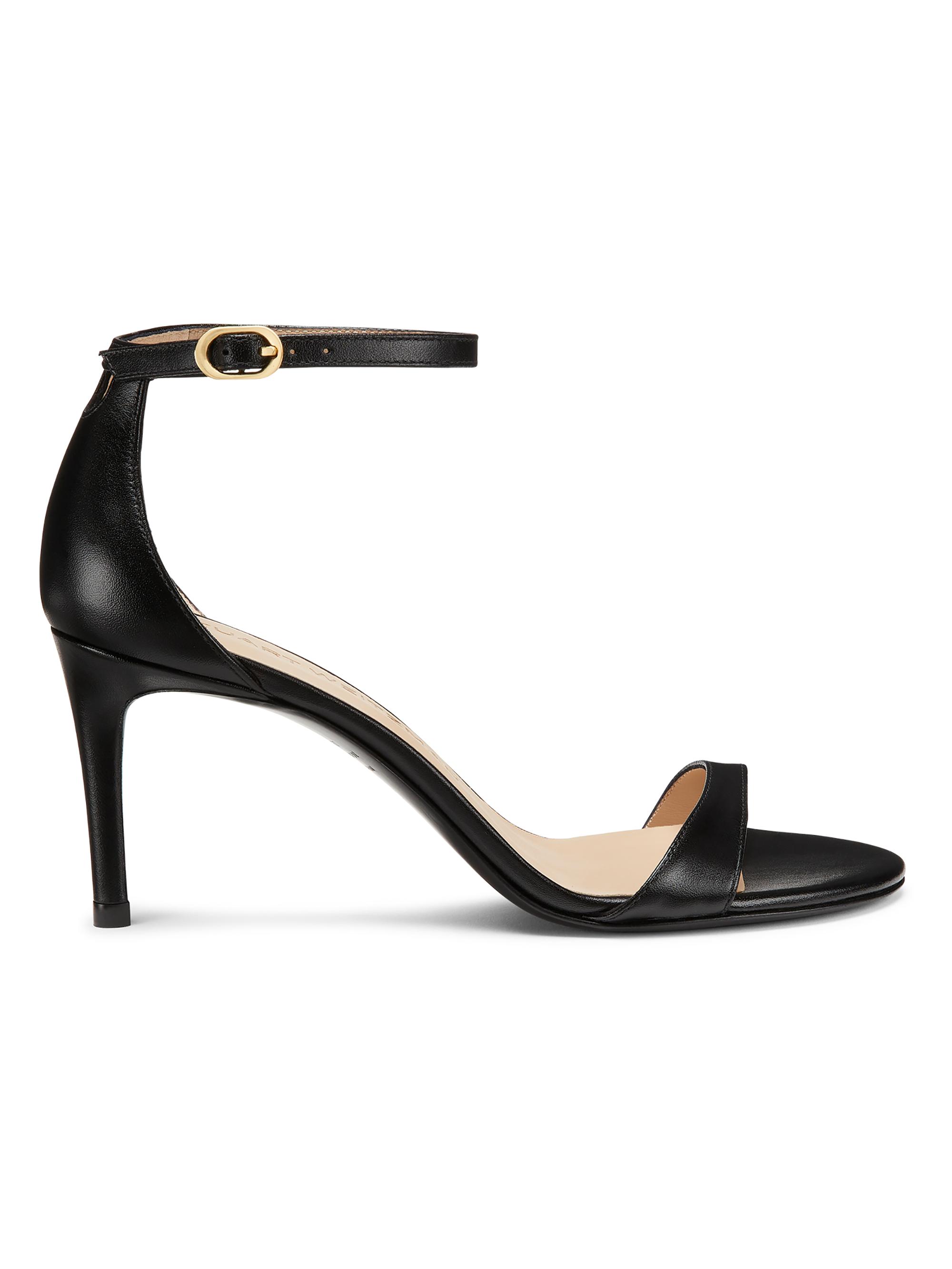 Stuart Weitzman Nudist Block 75MM Patent Leather Sandals | Saks