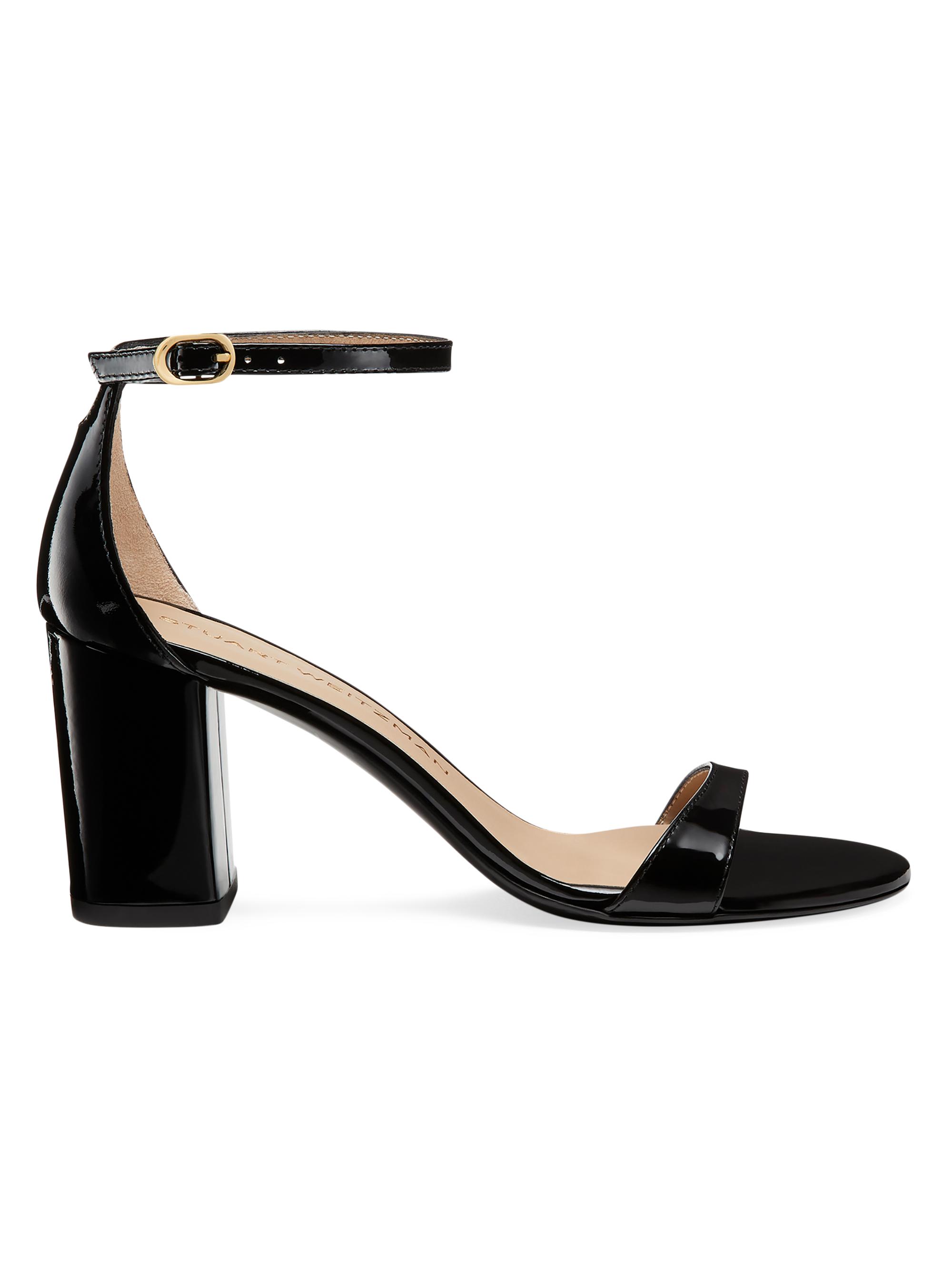 Stuart Weitzman Nudist 50MM Patent Leather Sandals | Saks Fifth Avenue