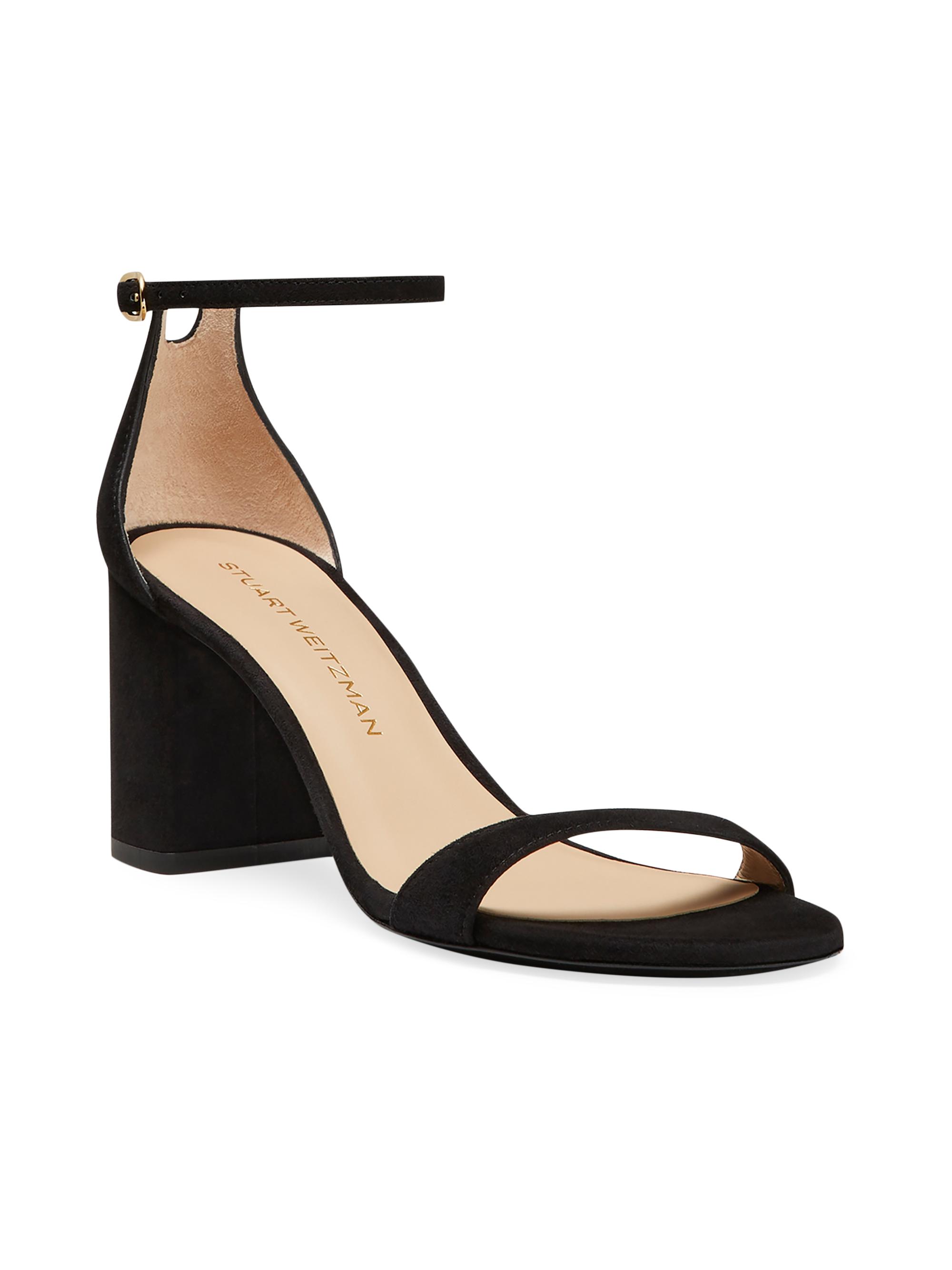 Stuart Weitzman ブラックサンダル35.5新品未使用品お値下げ中 Stuart Weitzman Nudist Block 75MM Suede Sandals | Saks Fifth Avenue