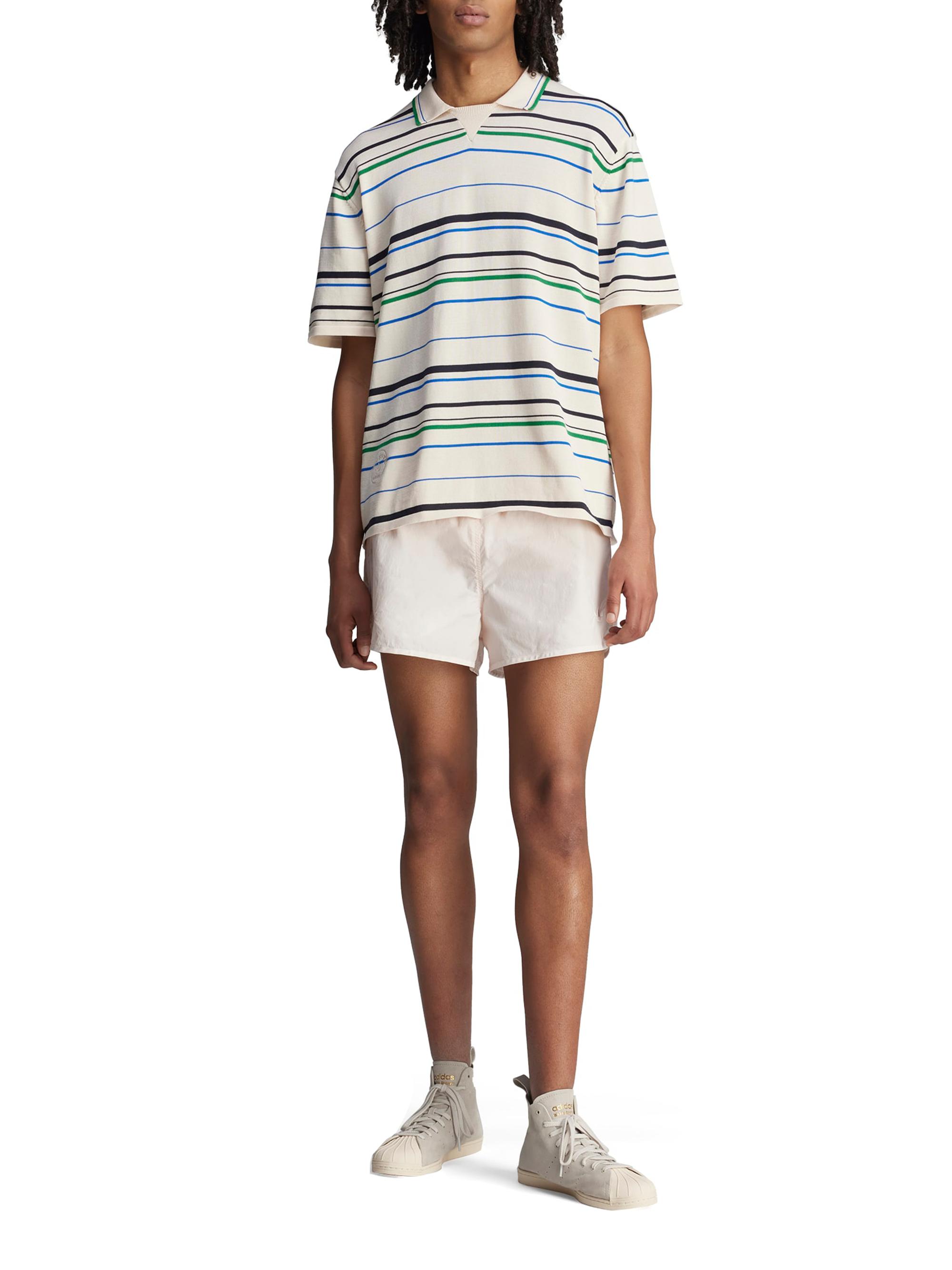 adidas Men's  x Wales Bonner Knit Polo - Wonder White Green Bluebird