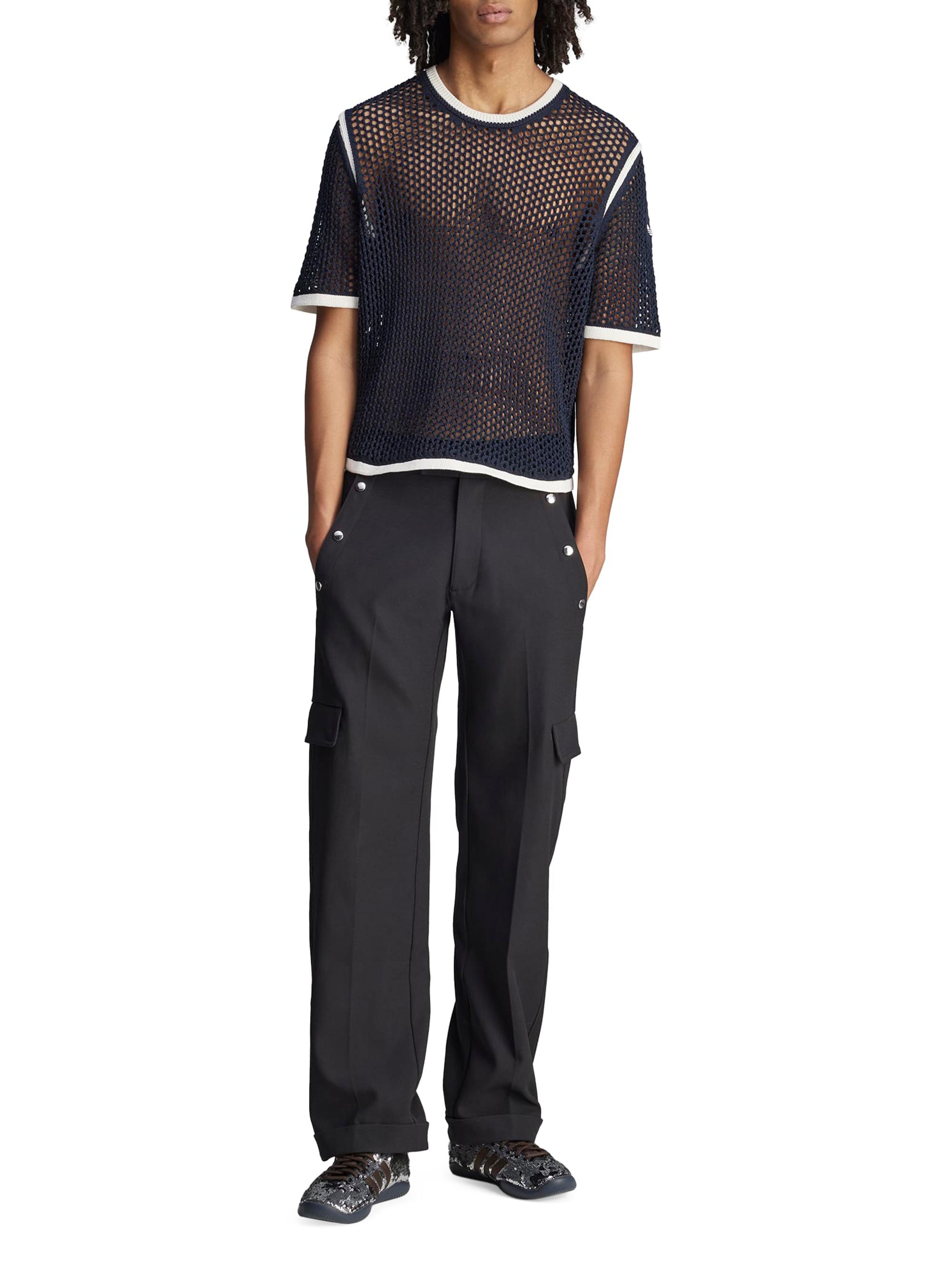 adidas Men's  x Wales Bonner Web Knit T-Shirt - Wonderwhitegreenbluebird