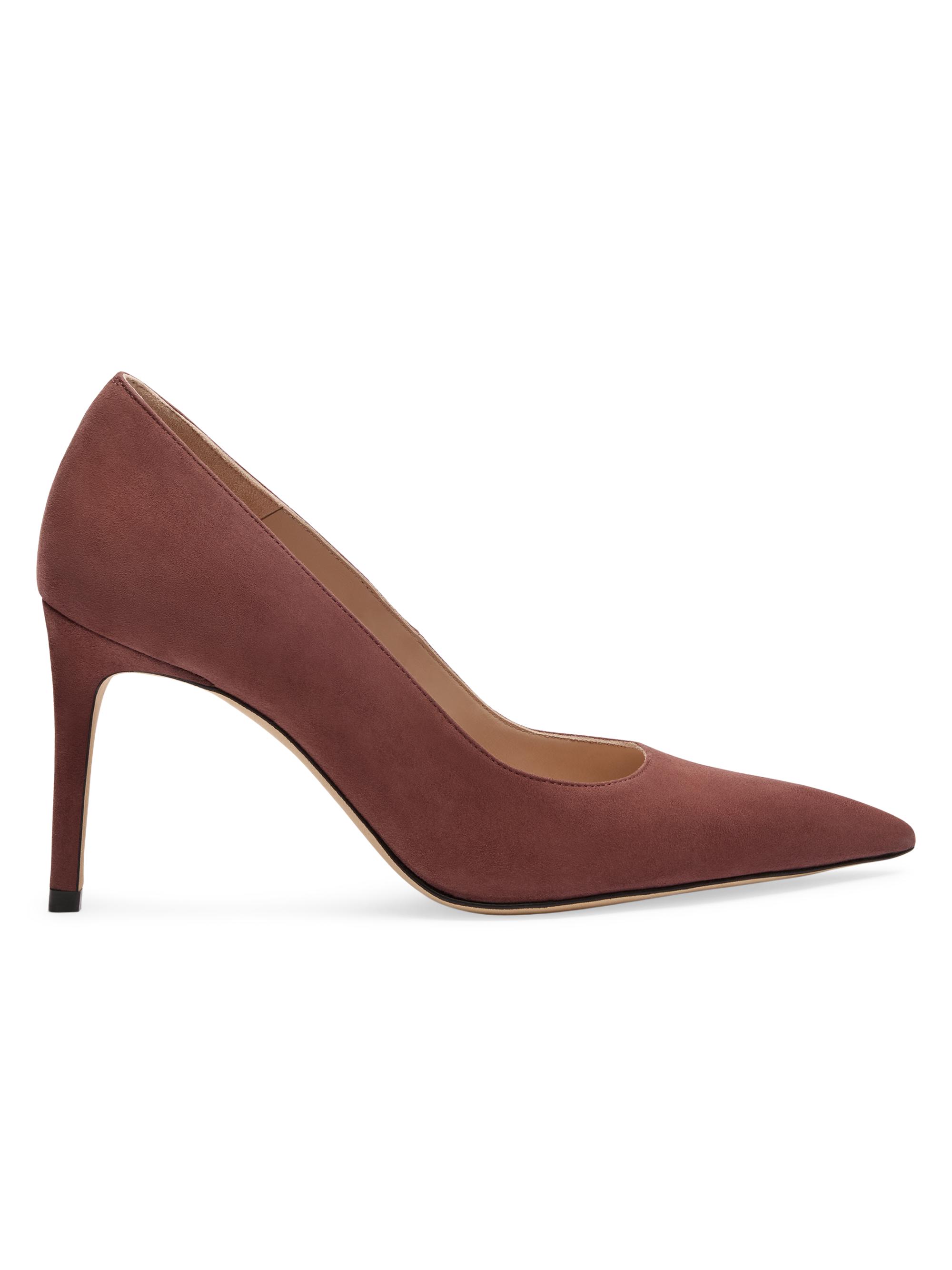 Stuart Weitzman Women's Stuart Power 85 85MM Suede Pumps - Brownstone | Thumbnail 4
