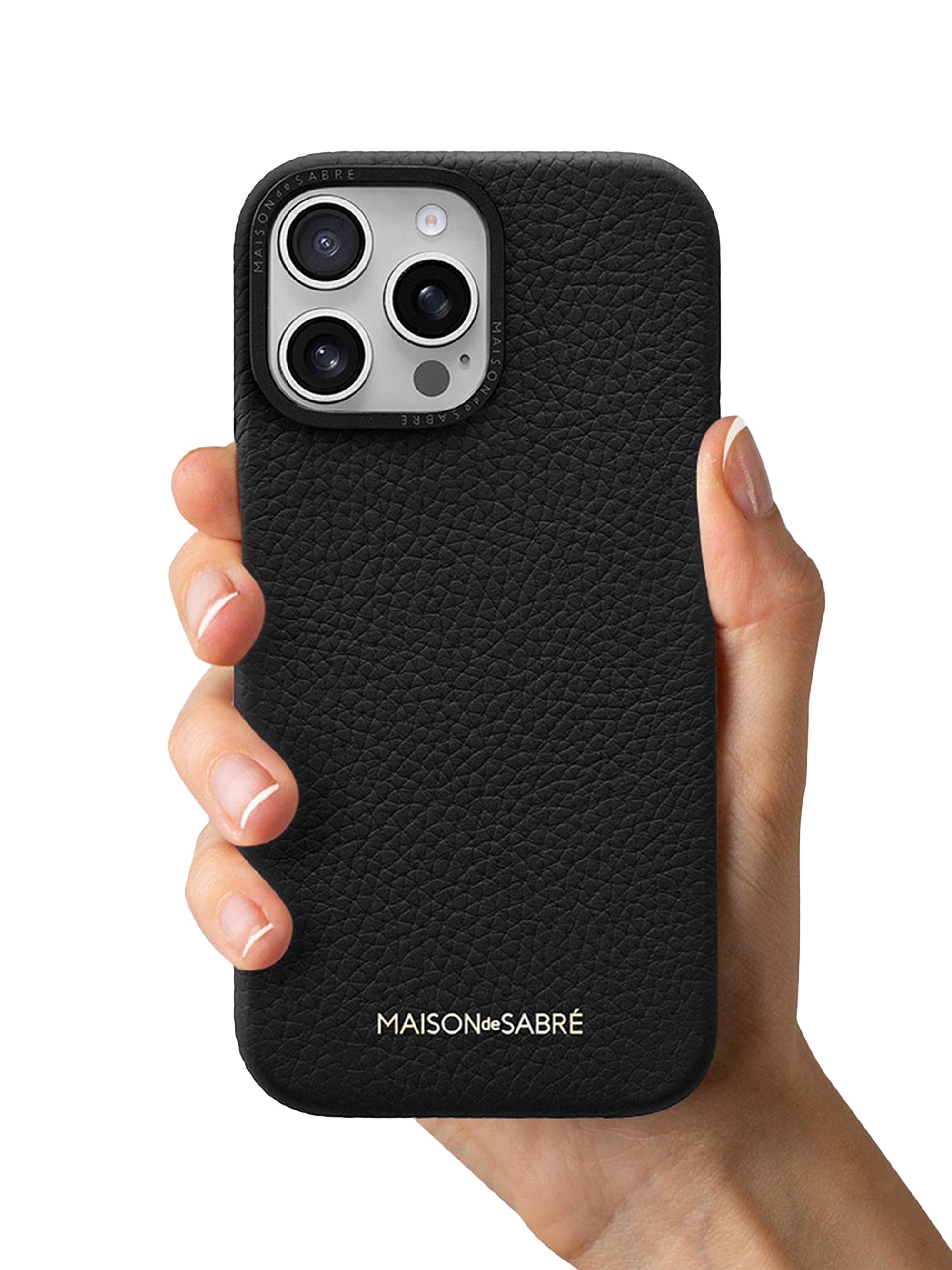 Maison de Sabre Leather Phone Case (iPhone 16 Pro) | Saks