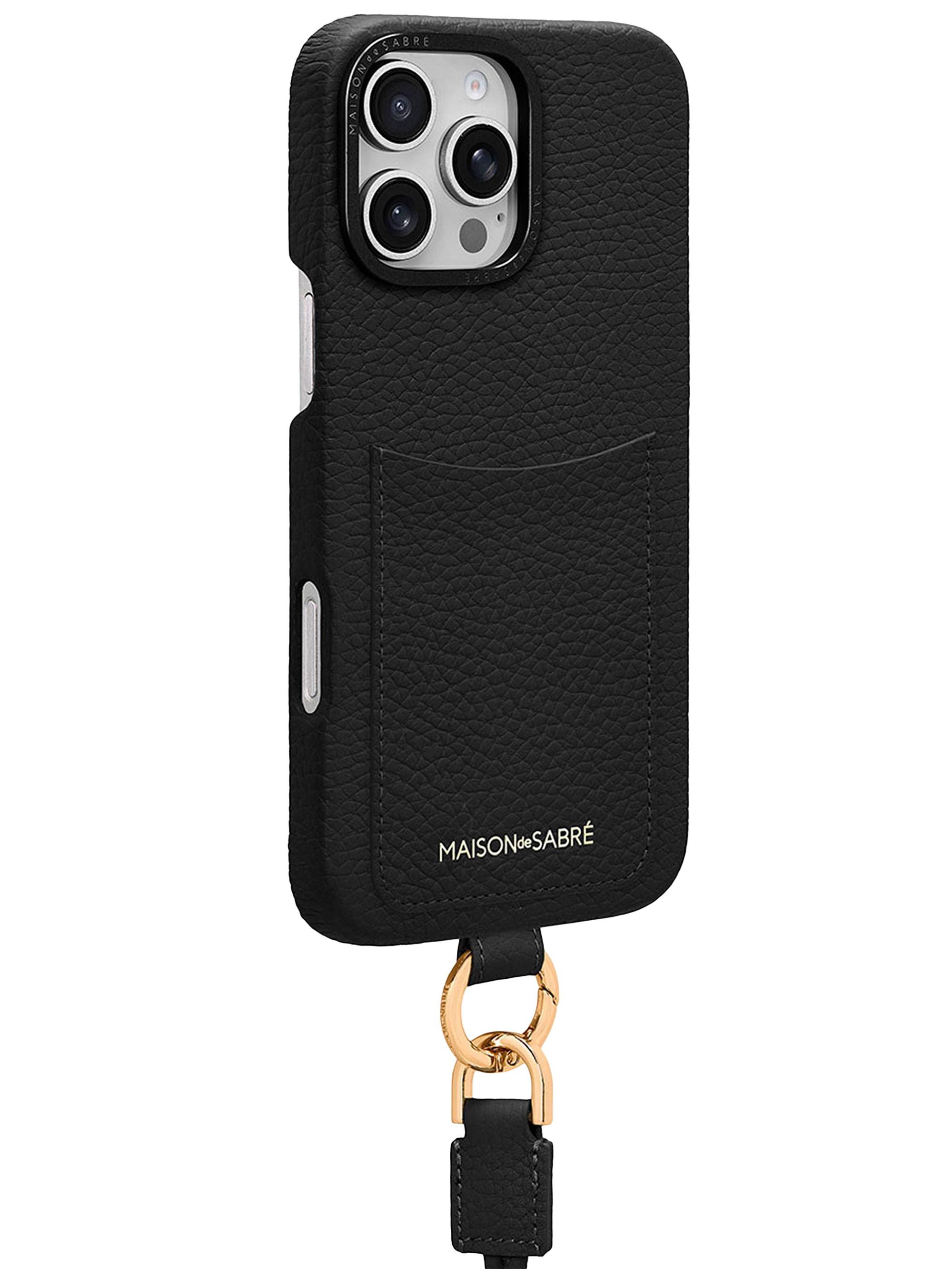 メゾンドサブレ　iPhone16promaxケース iPhone 16 Case - Black Caviar – MAISON de SABRÉ