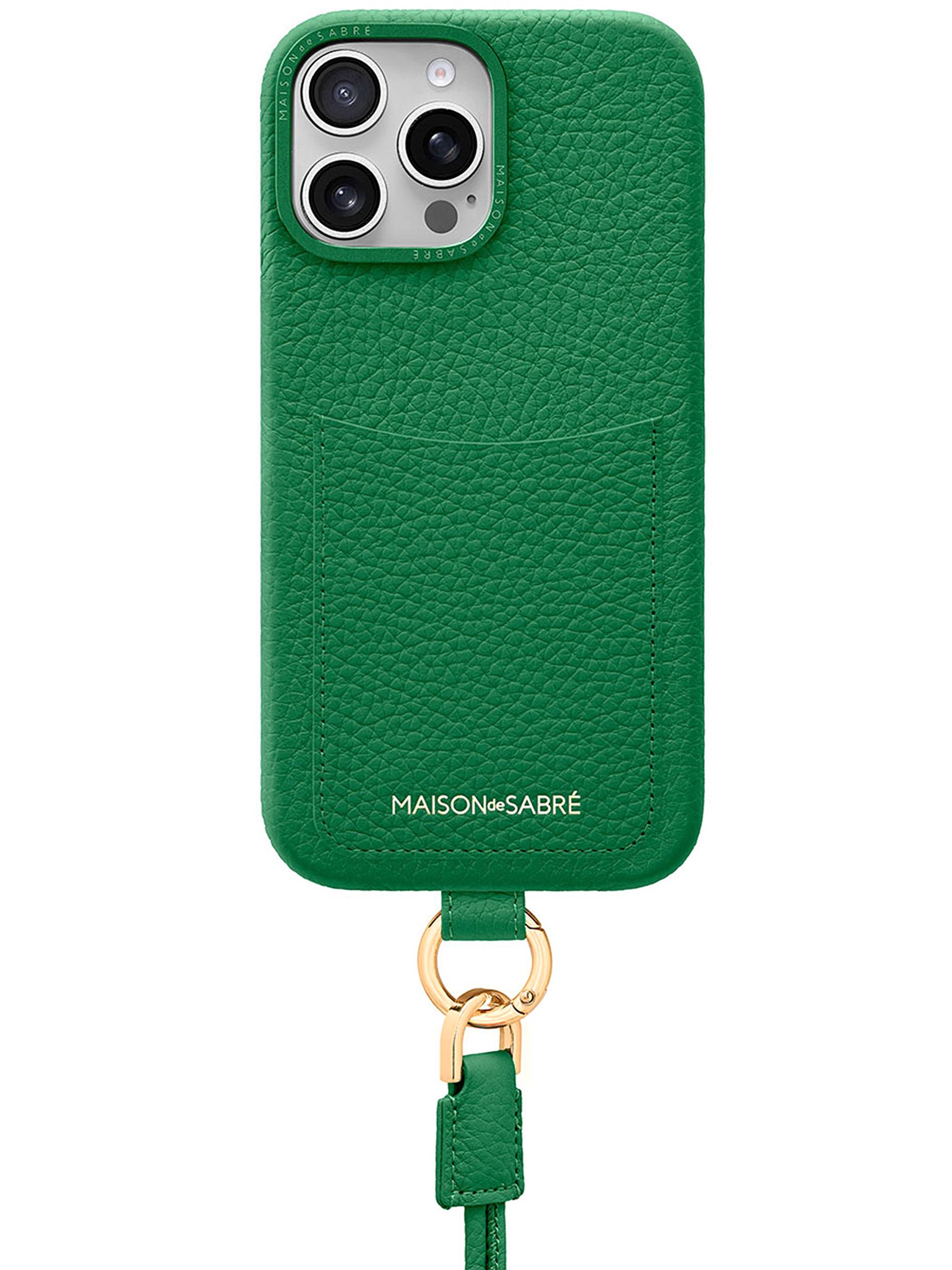 Maison de Sabre Sling Phone Case (iPhone 16 Pro Max) - Emerald Green