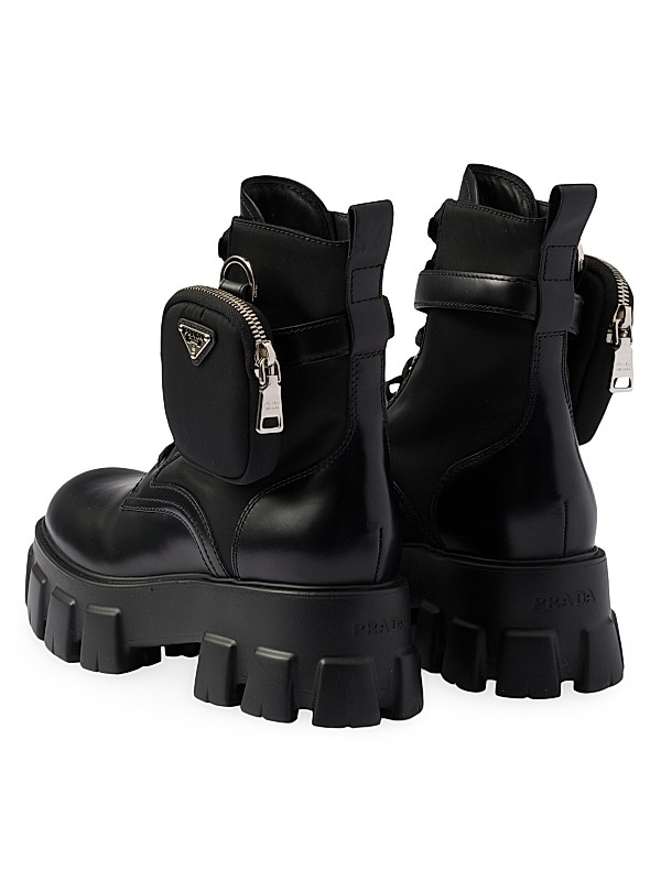 Shop Prada Monolith Leather and Re-Nylon Combat Boots | Saks Shop Prada Monolith Leather and Re-Nylon Combat Boots | Saks