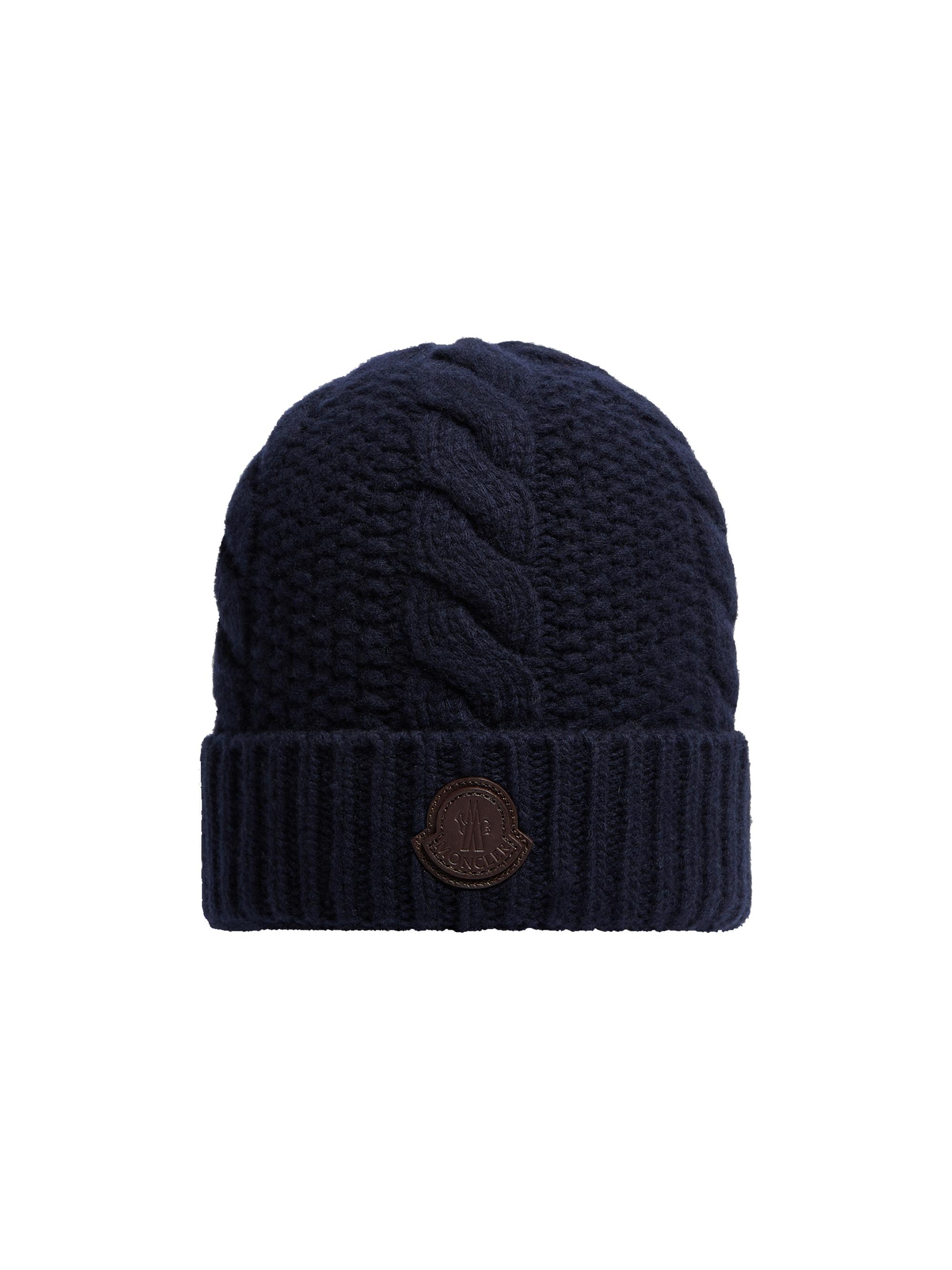Moncler Men's Wool and Cashmere Beanie - Dark Blue