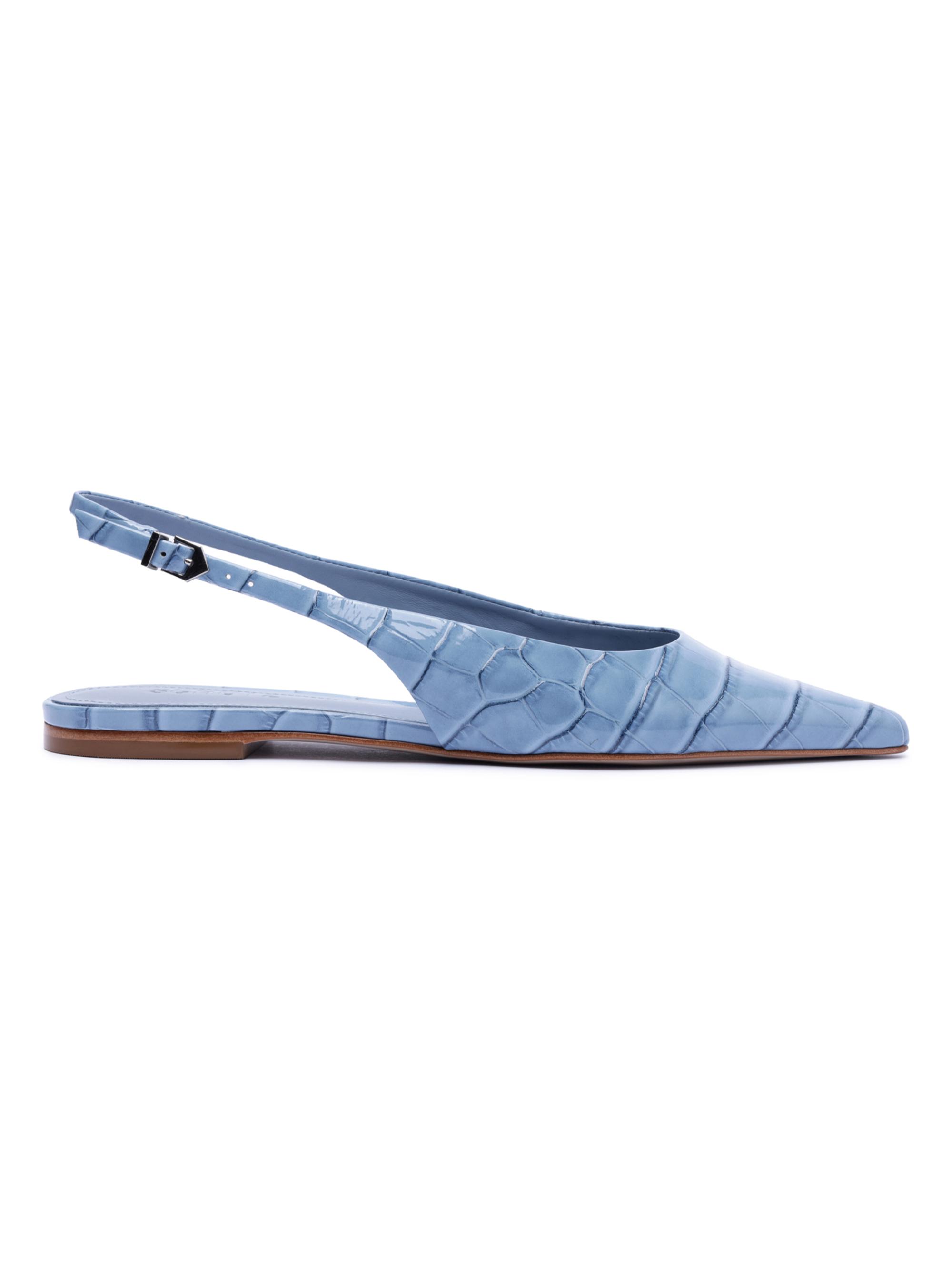 Schutz Women's Paola Ballet Leather Slingback Flats - Riviera Blue