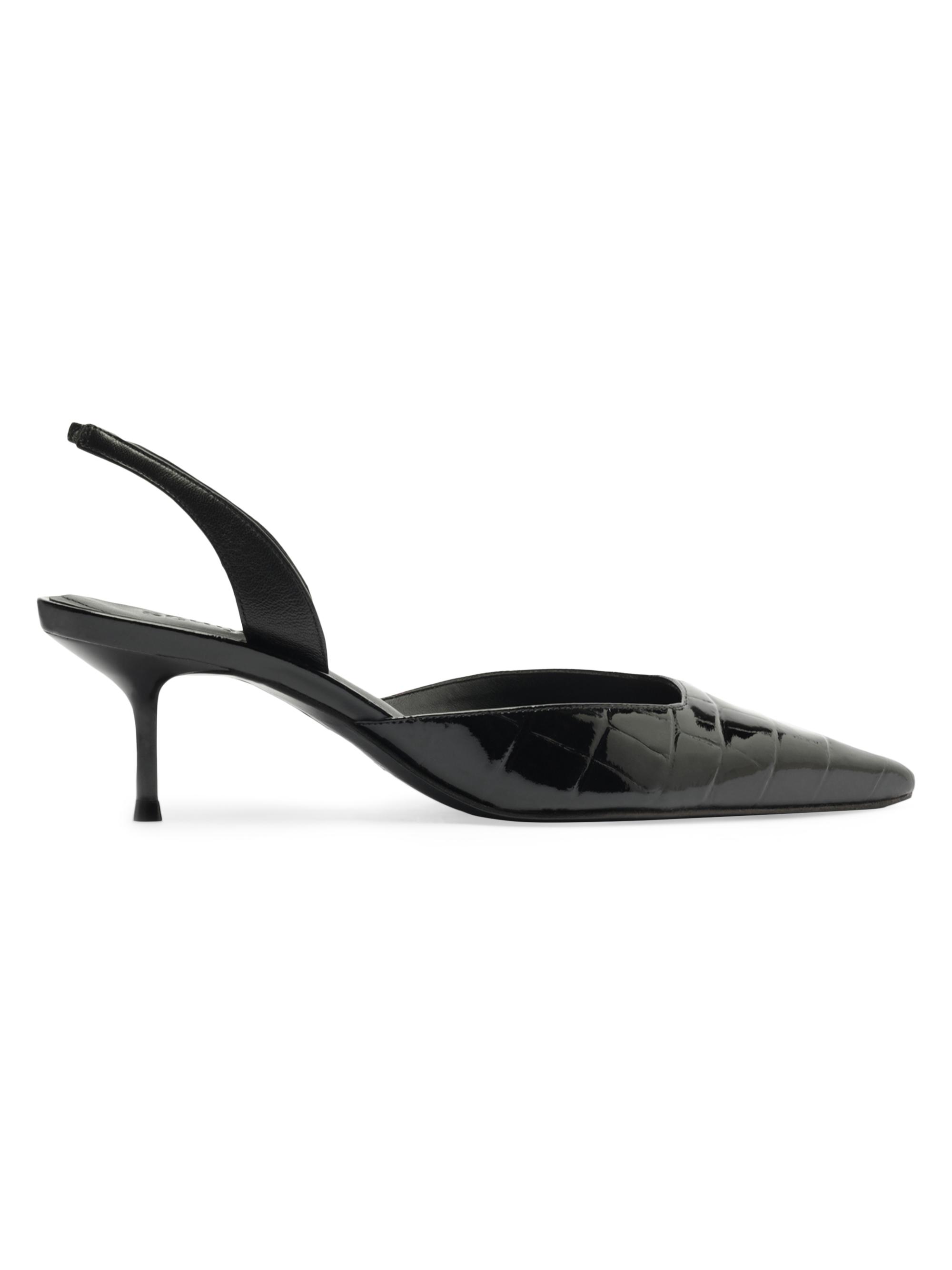 Schutz Paola 65MM Leather Mid-Heel Pumps | Saks Fifth Avenue