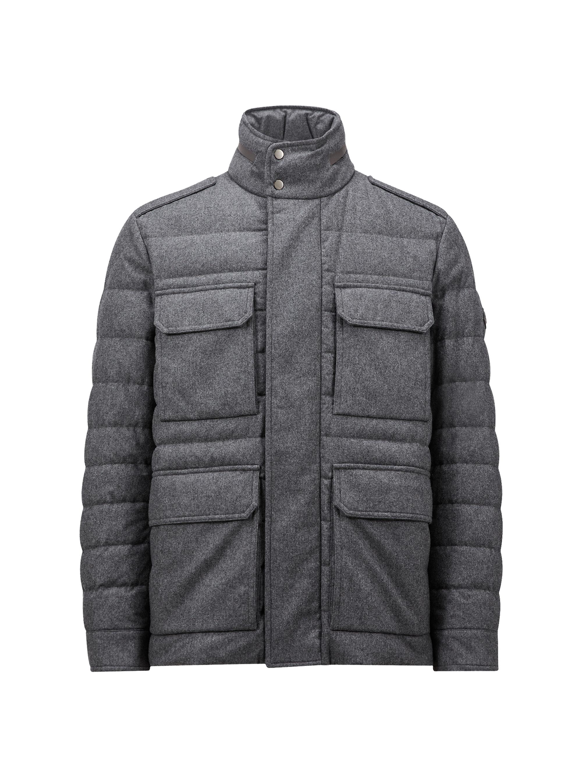 Moncler Men's Munt Field Front Pocket Down Jacket - Dark Gray