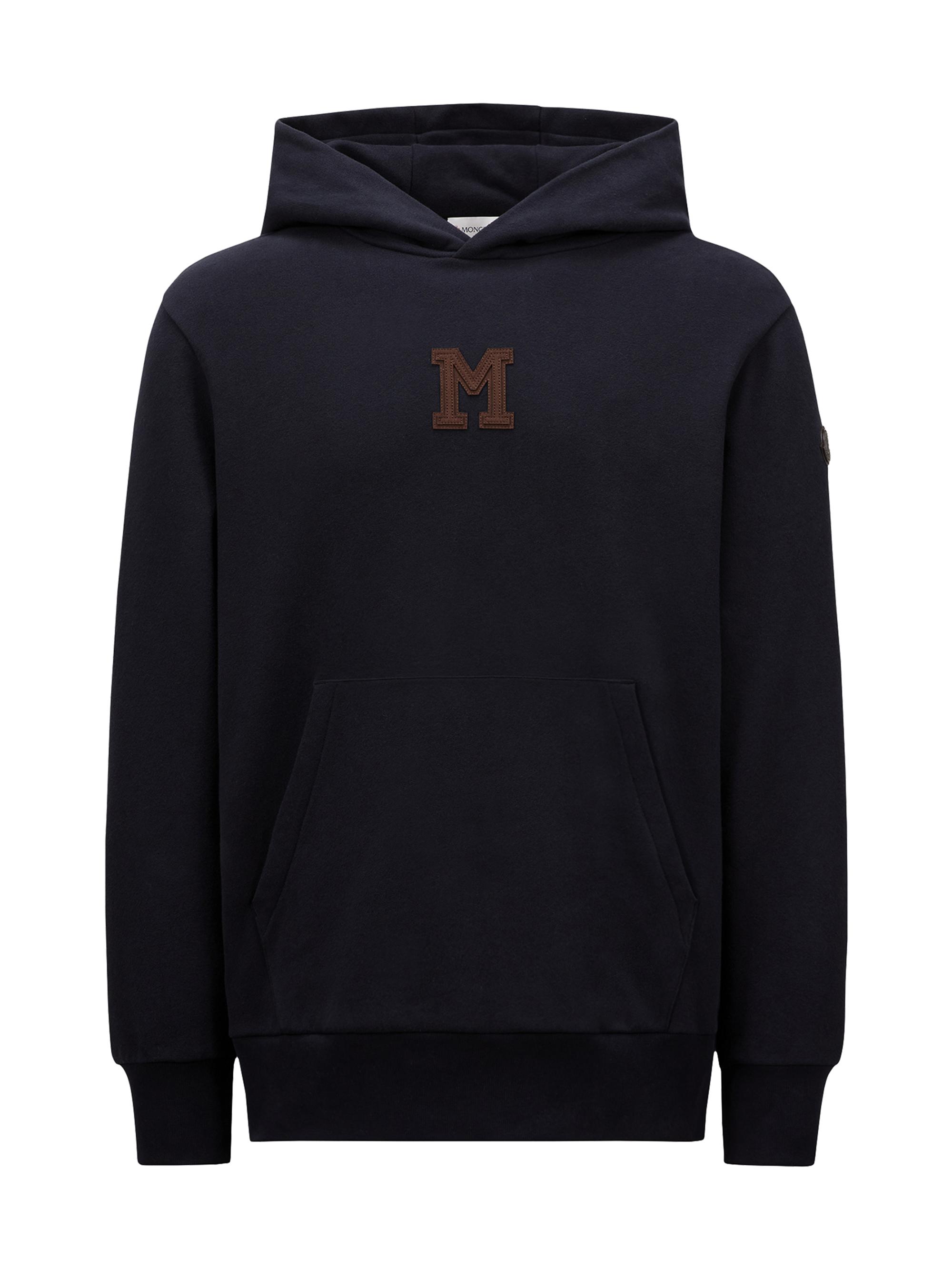 Moncler Men's M Logo Hooded Sweater - Night Blue