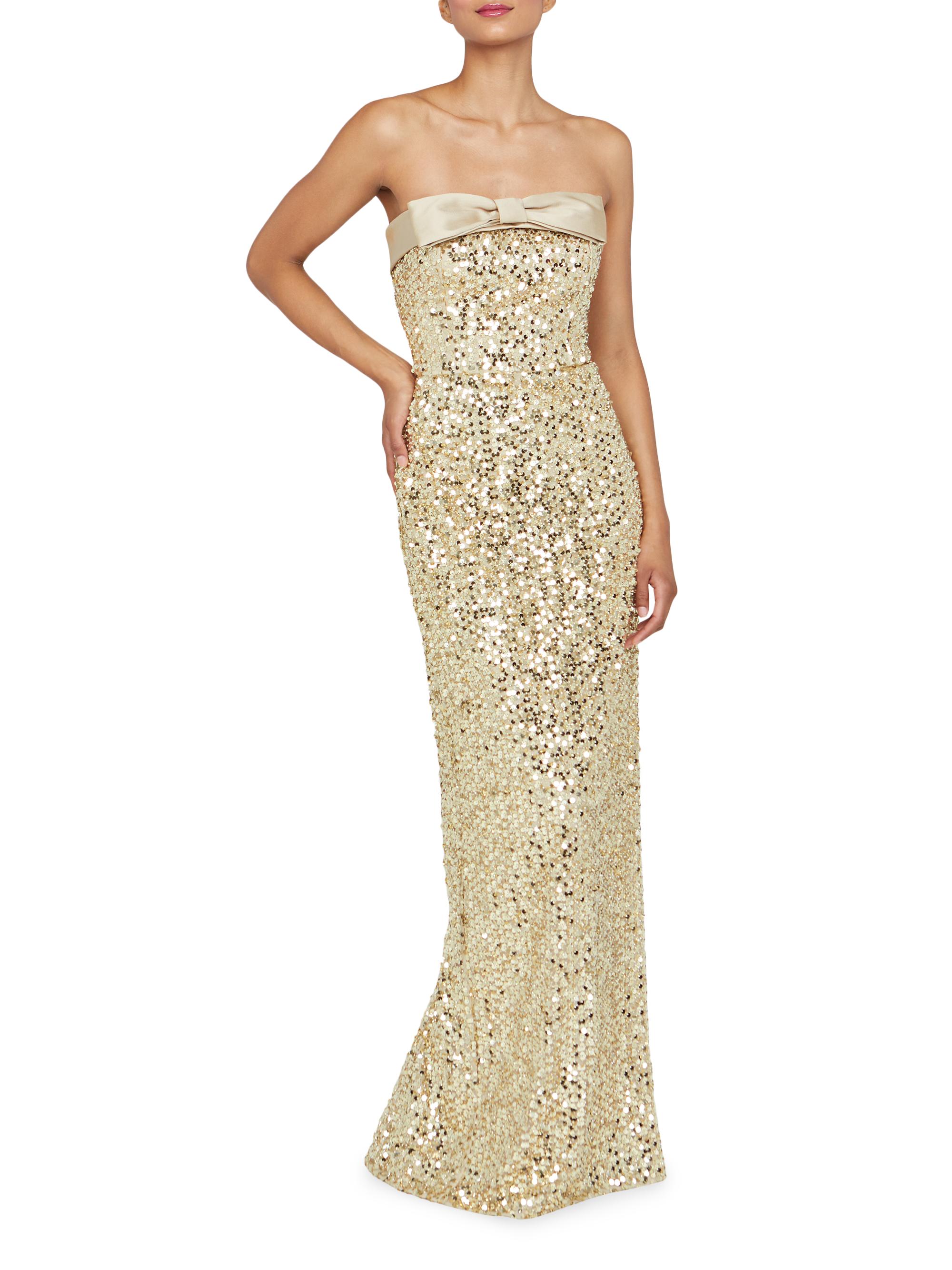 Lacie Sequined Column Gown