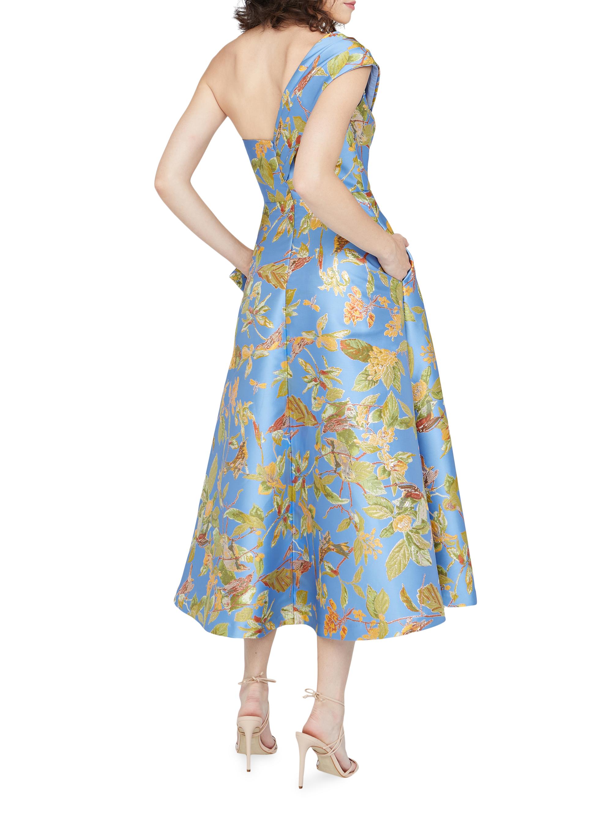 sachin and babi light blue dress Theia Beaded Petal Appliqu Dress