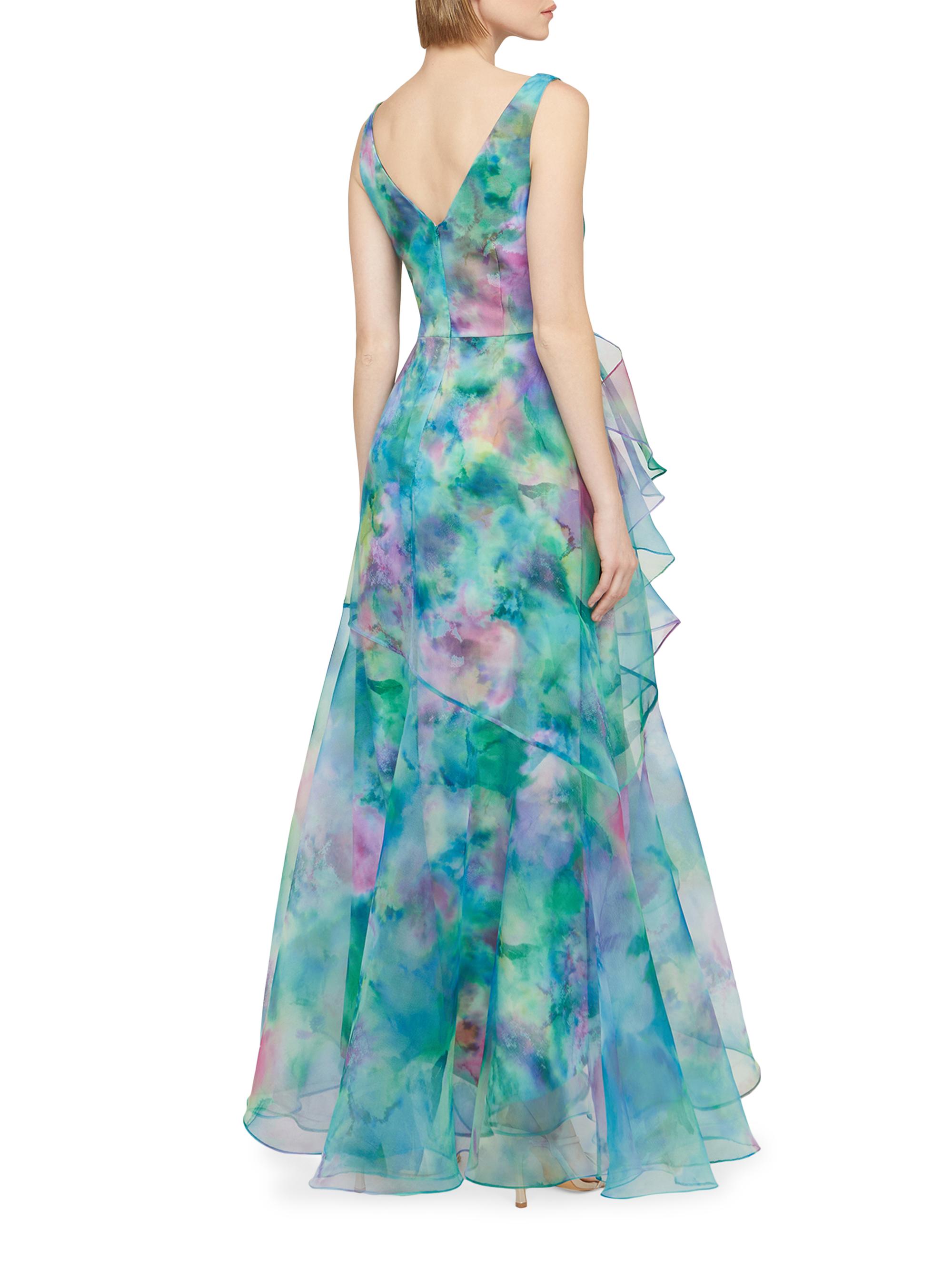 Theia Karen Watercolor Floral Organza Gown | Saks Fifth Avenue