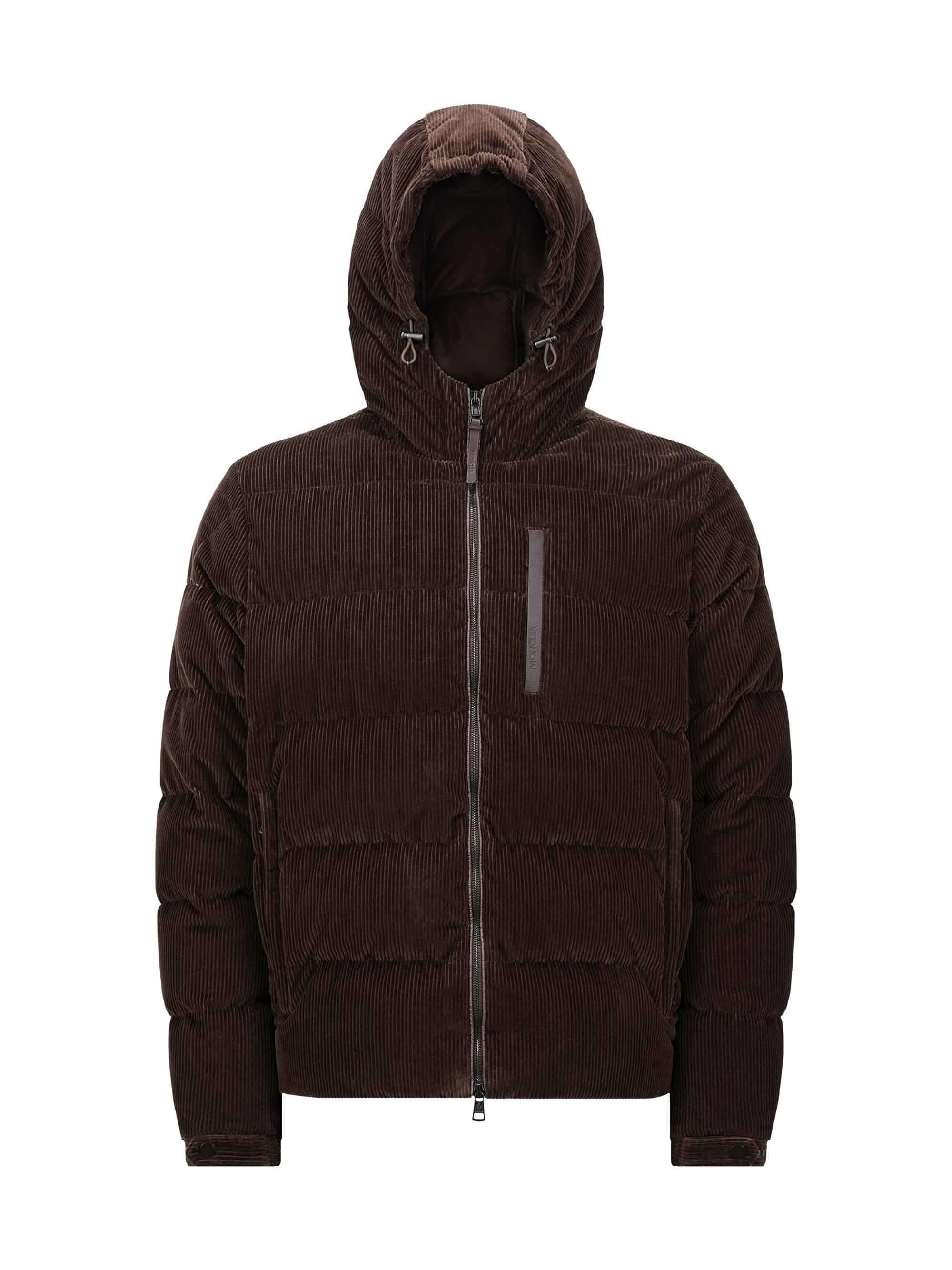 Moncler Men's Vederna Corduroy Hooded Jacket - Brown