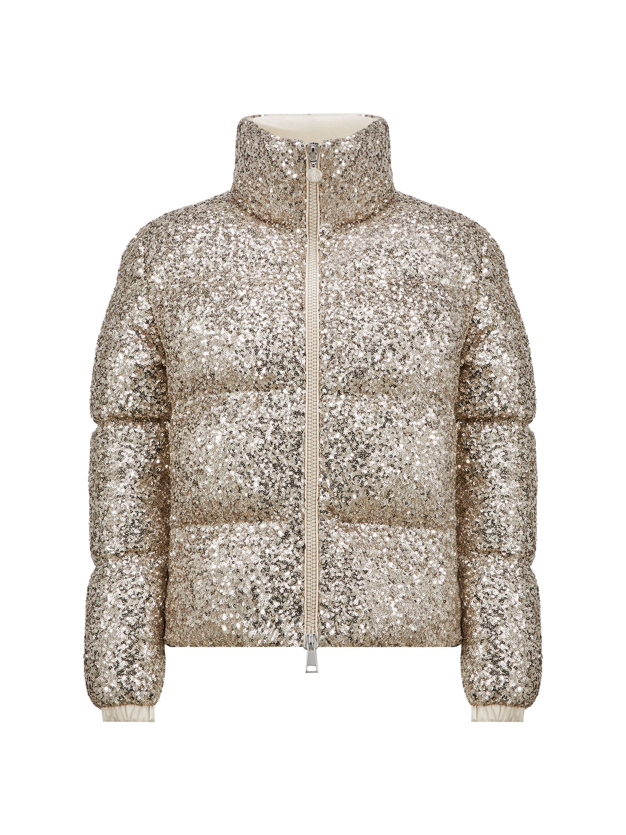 Moncler Women's Anternes Sequined Down Jacket - Gold