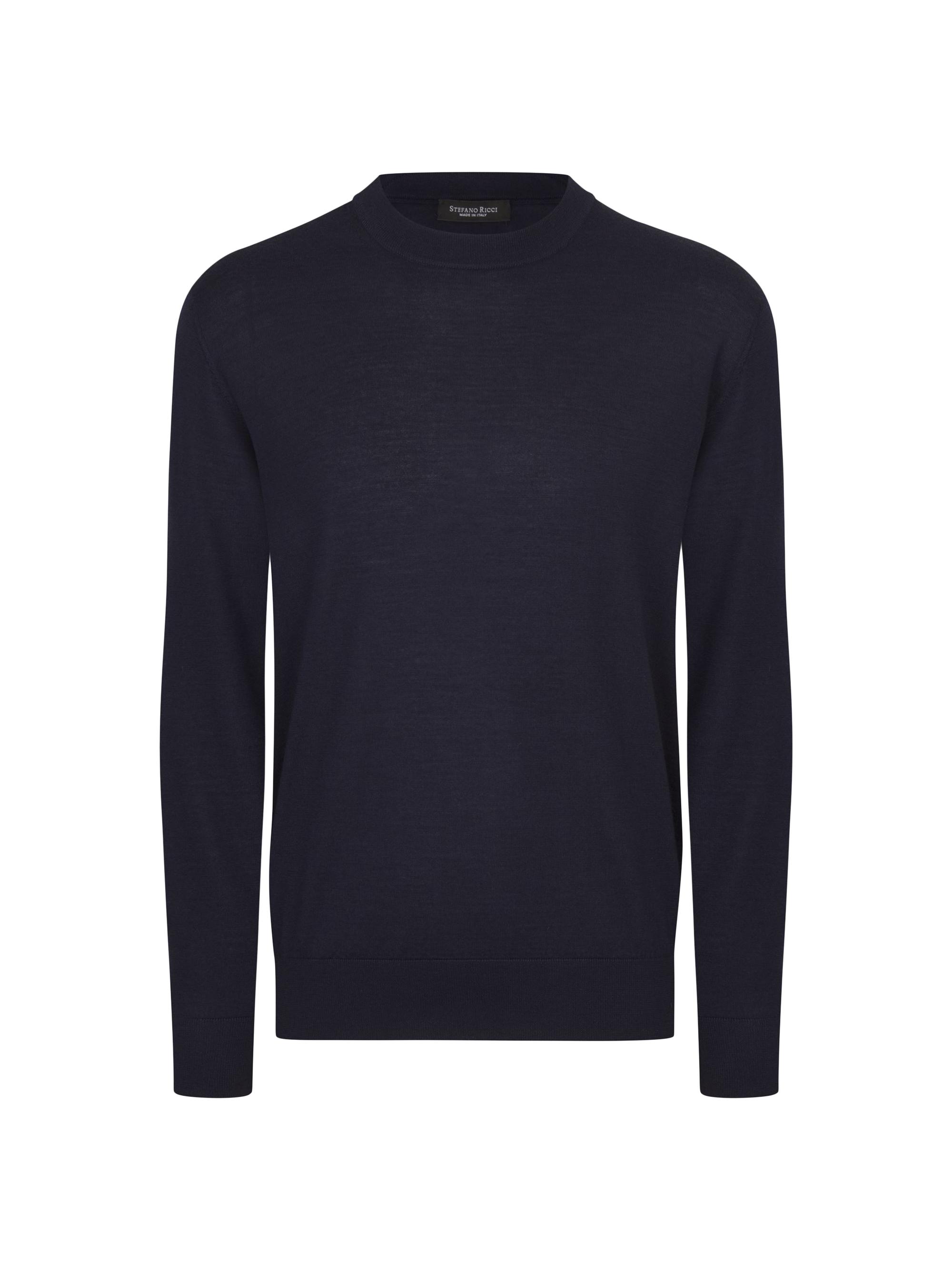 Stefano Ricci Men's Cashmere and Silk Crewneck Sweater - Navy