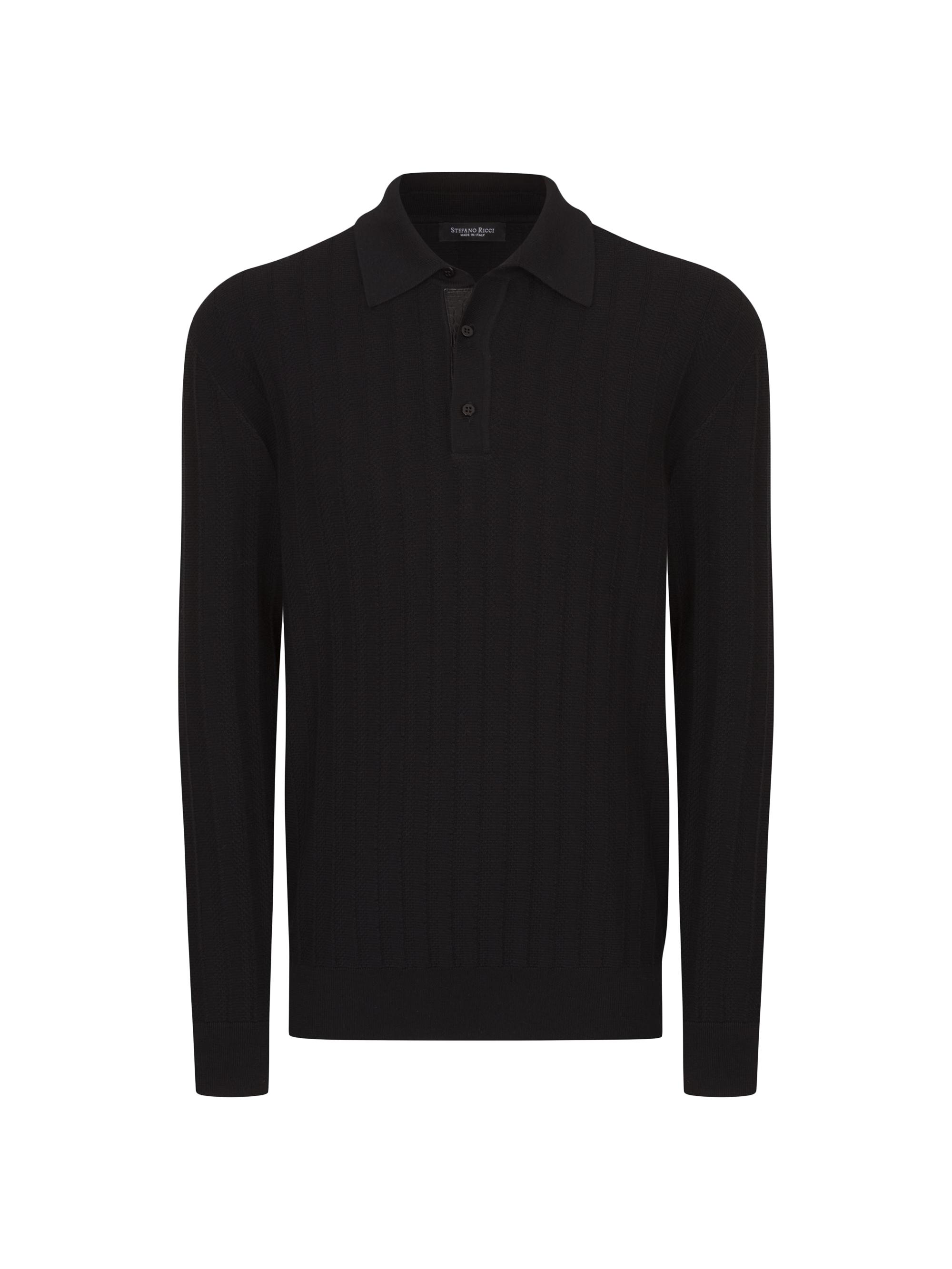 Stefano Ricci Men's Three-Button Polo Shirt - Black