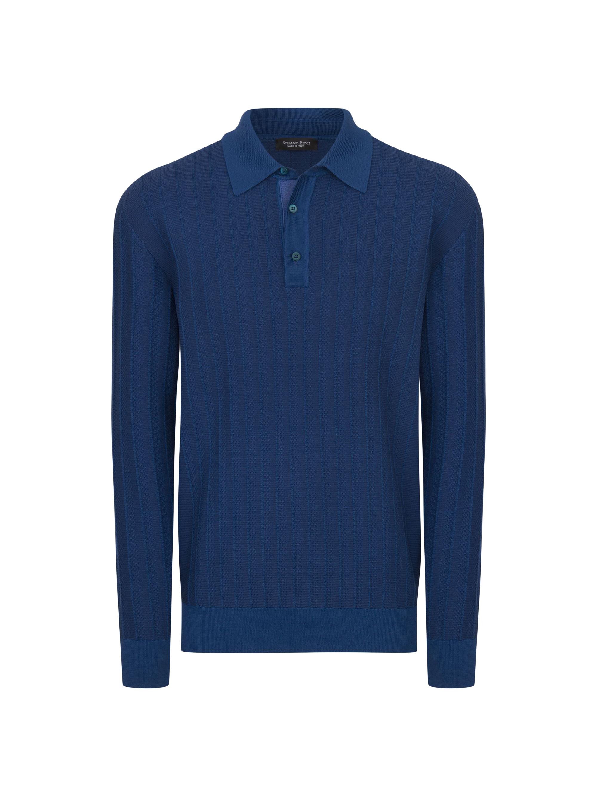 Stefano Ricci Men's Three-Button Polo Shirt - Navy