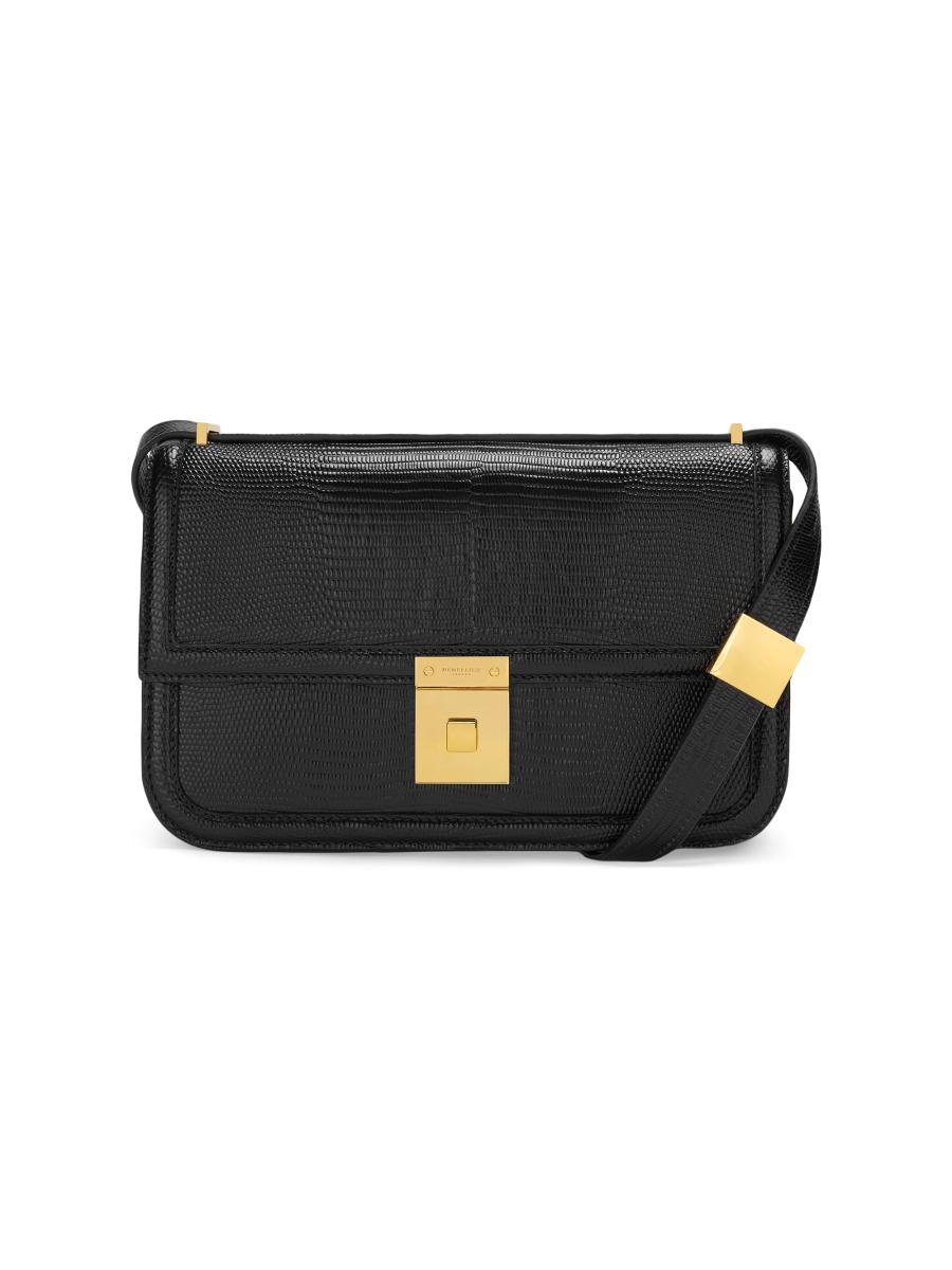 DeMellier Paris Lizard-Embossed Leather Crossbody Bag | Saks Fifth