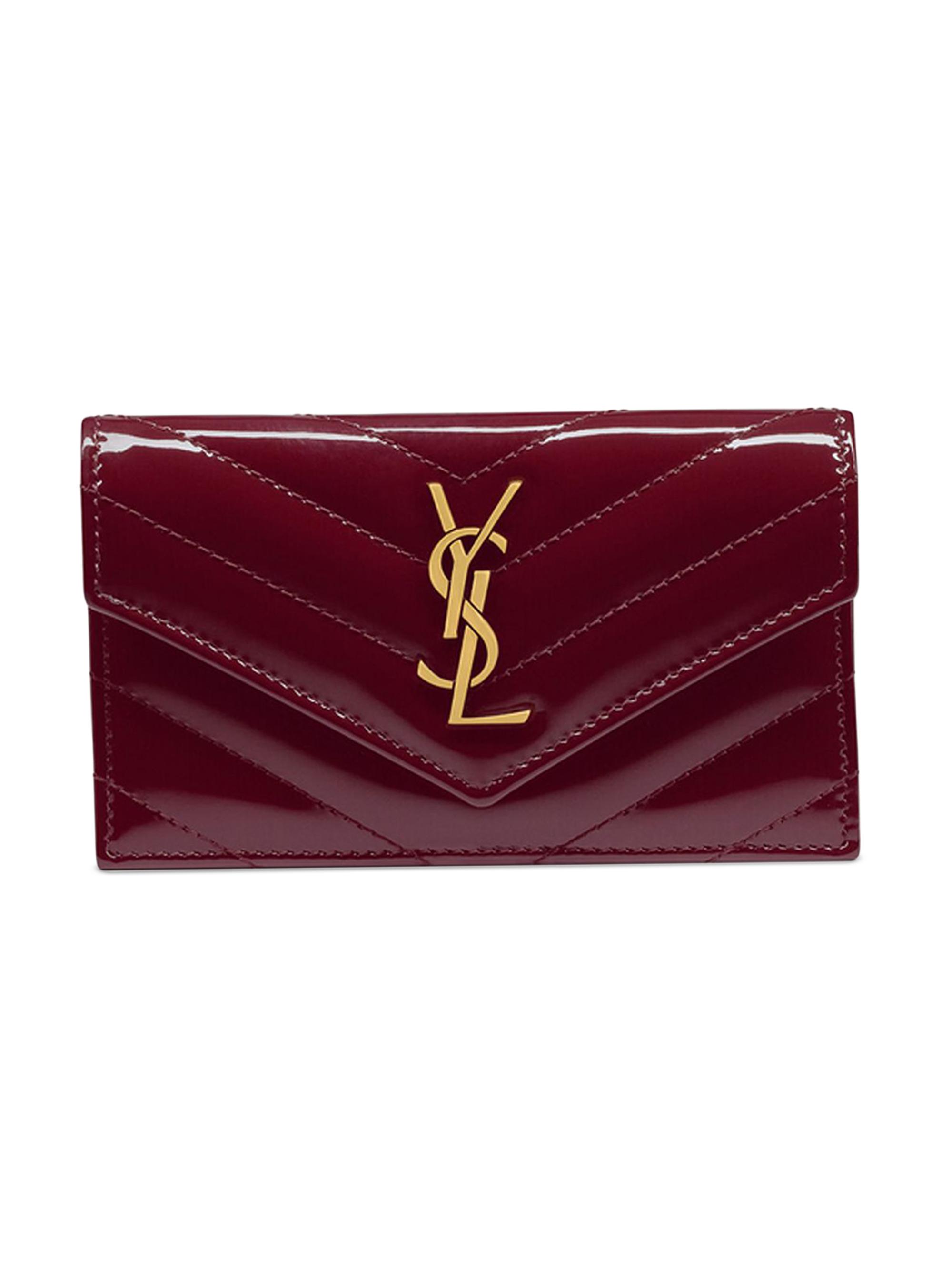 Cassandre Matelassé Card Case in Patent Leather