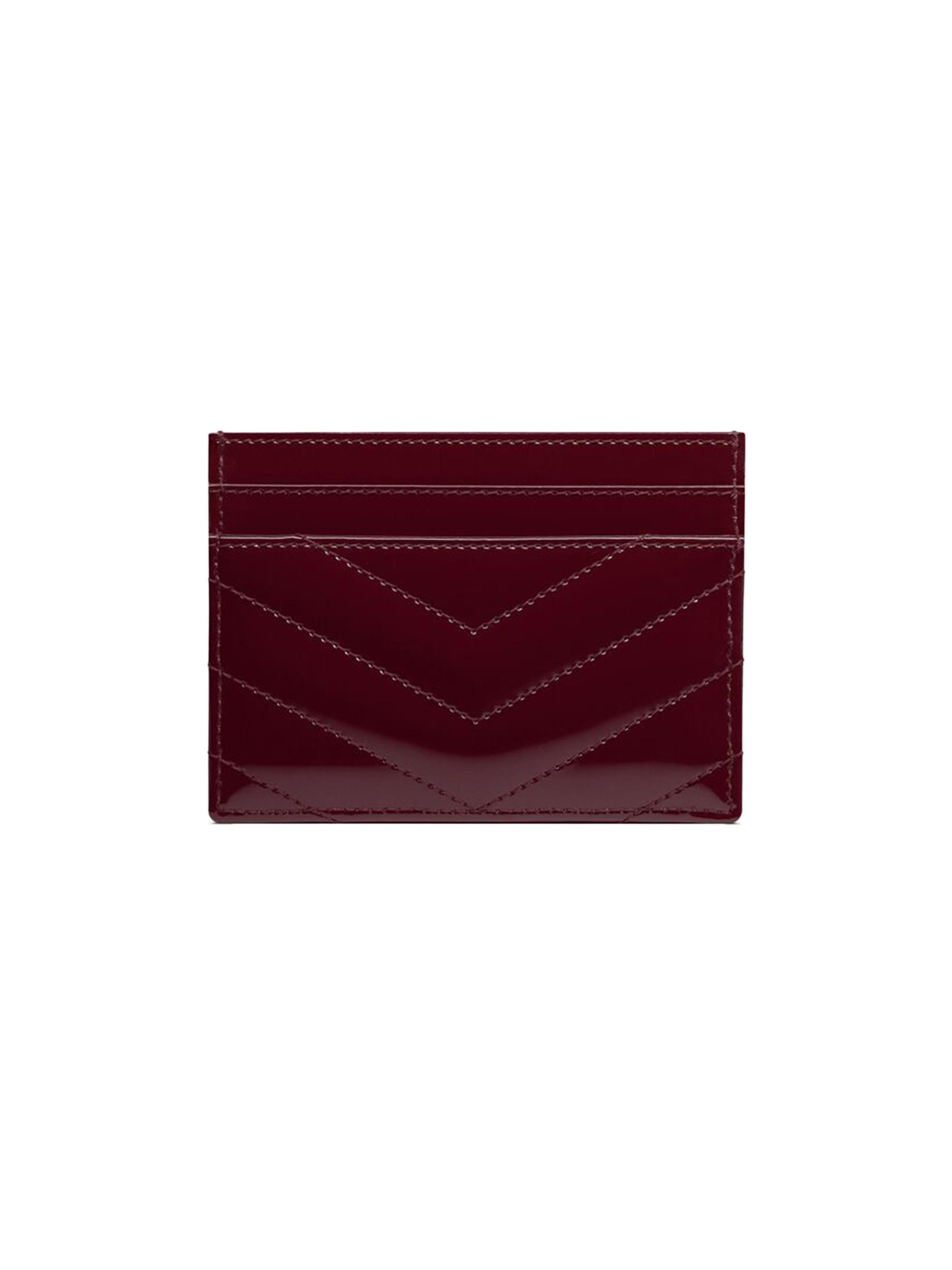 Cassandre Matelassé Card Case in Patent Leather