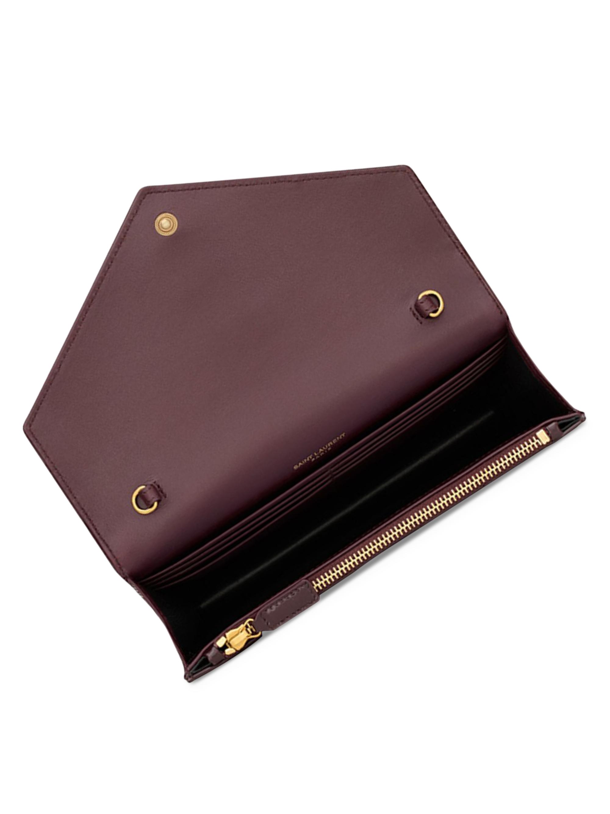 Cassandre Envelope Chain Wallet in Patent Leather