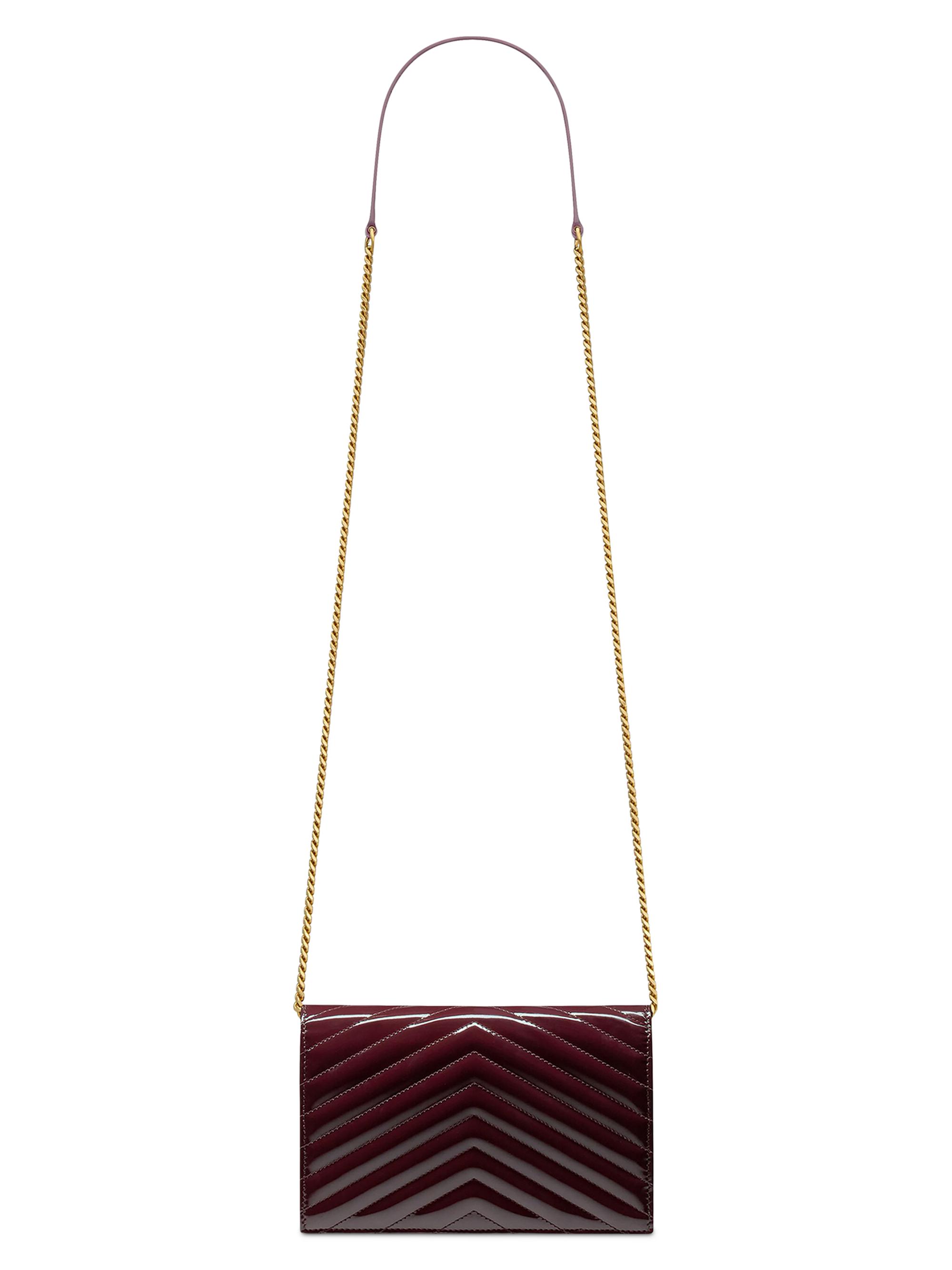 Cassandre Envelope Chain Wallet in Patent Leather