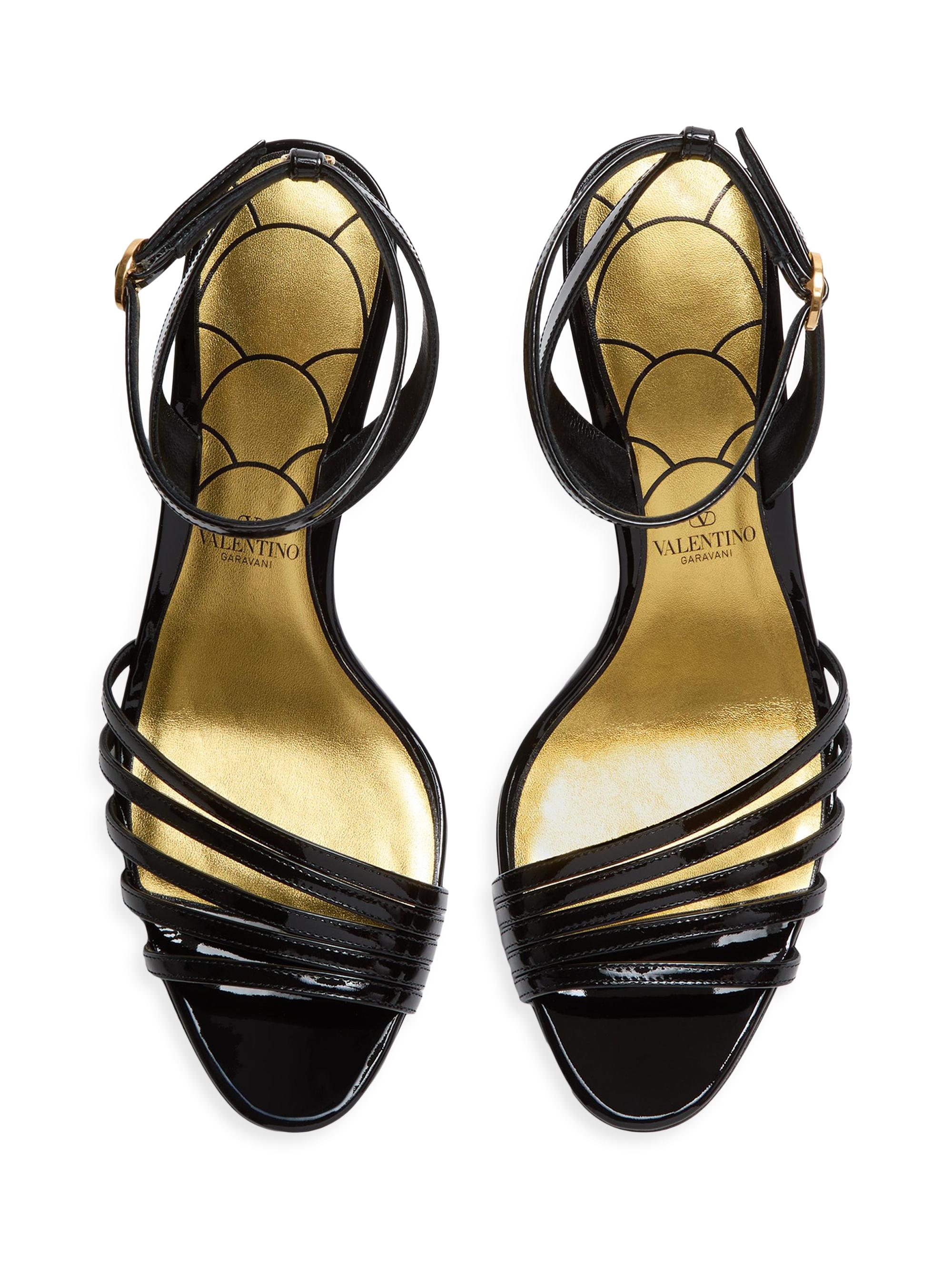 Valentino Garavani Ladycrush 85MM Patent Leather Sandals with