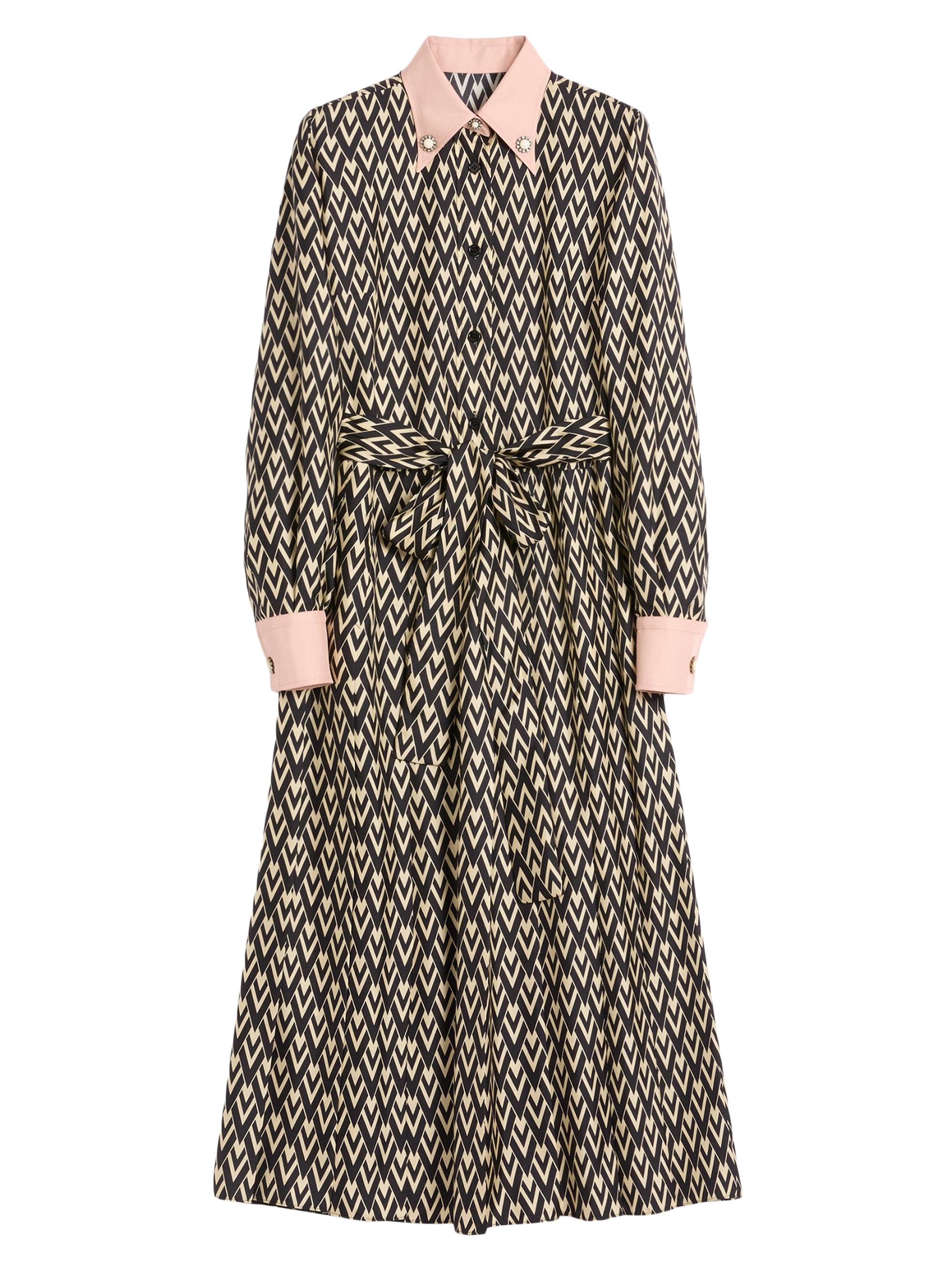 Valentino Garavani Women's Twill Toute La V Midi Dress - Black