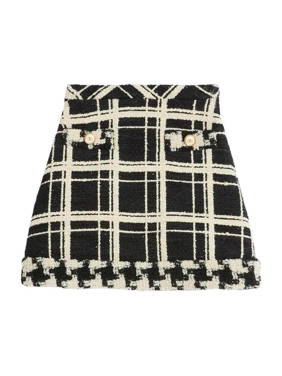 Valentino Garavani Macro Check Tweed Skirt | Saks Fifth Avenue