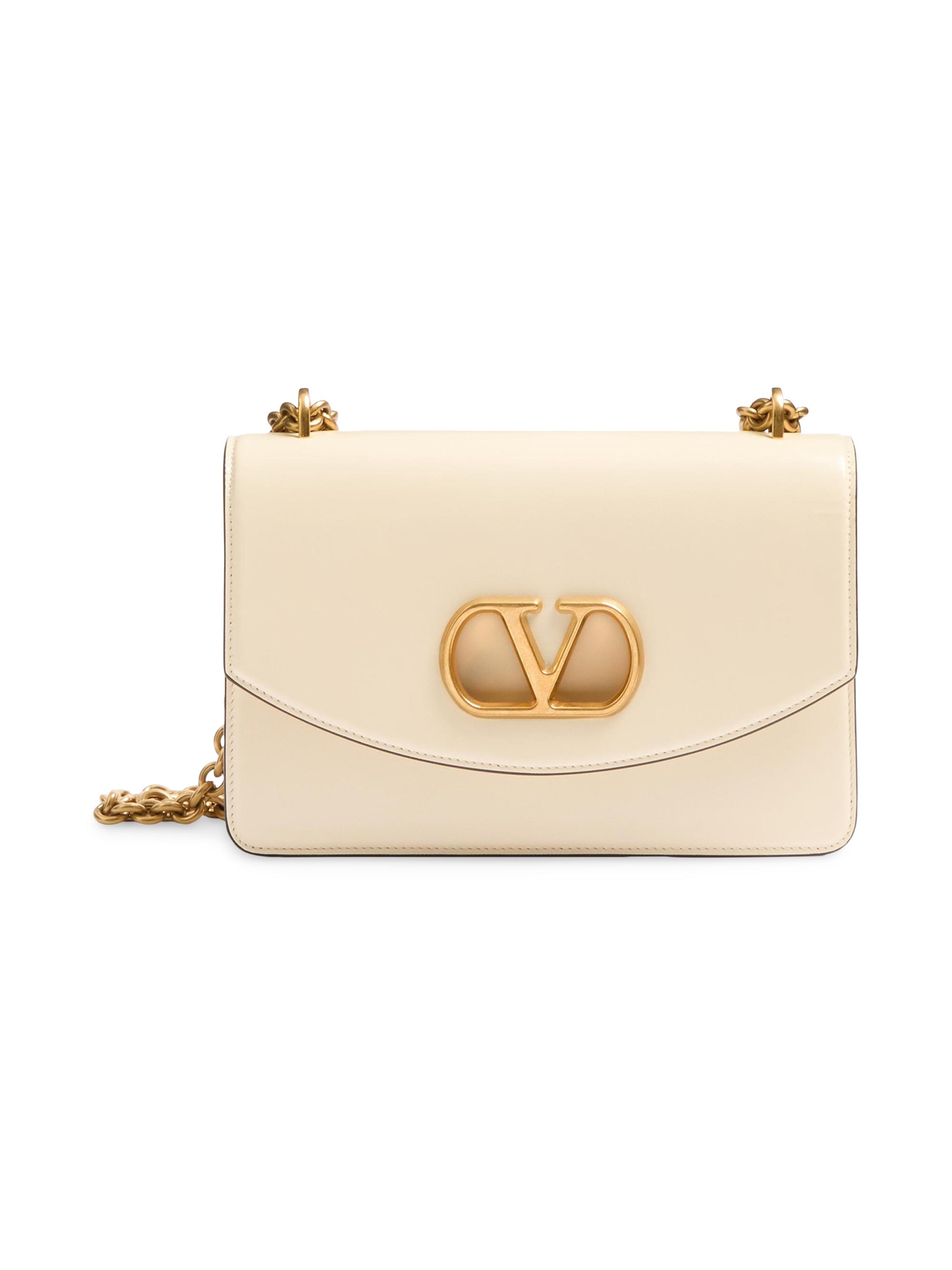 Valentino Garavani Women's Vain Shoulder Bag in Shiny Calfskin - Butter