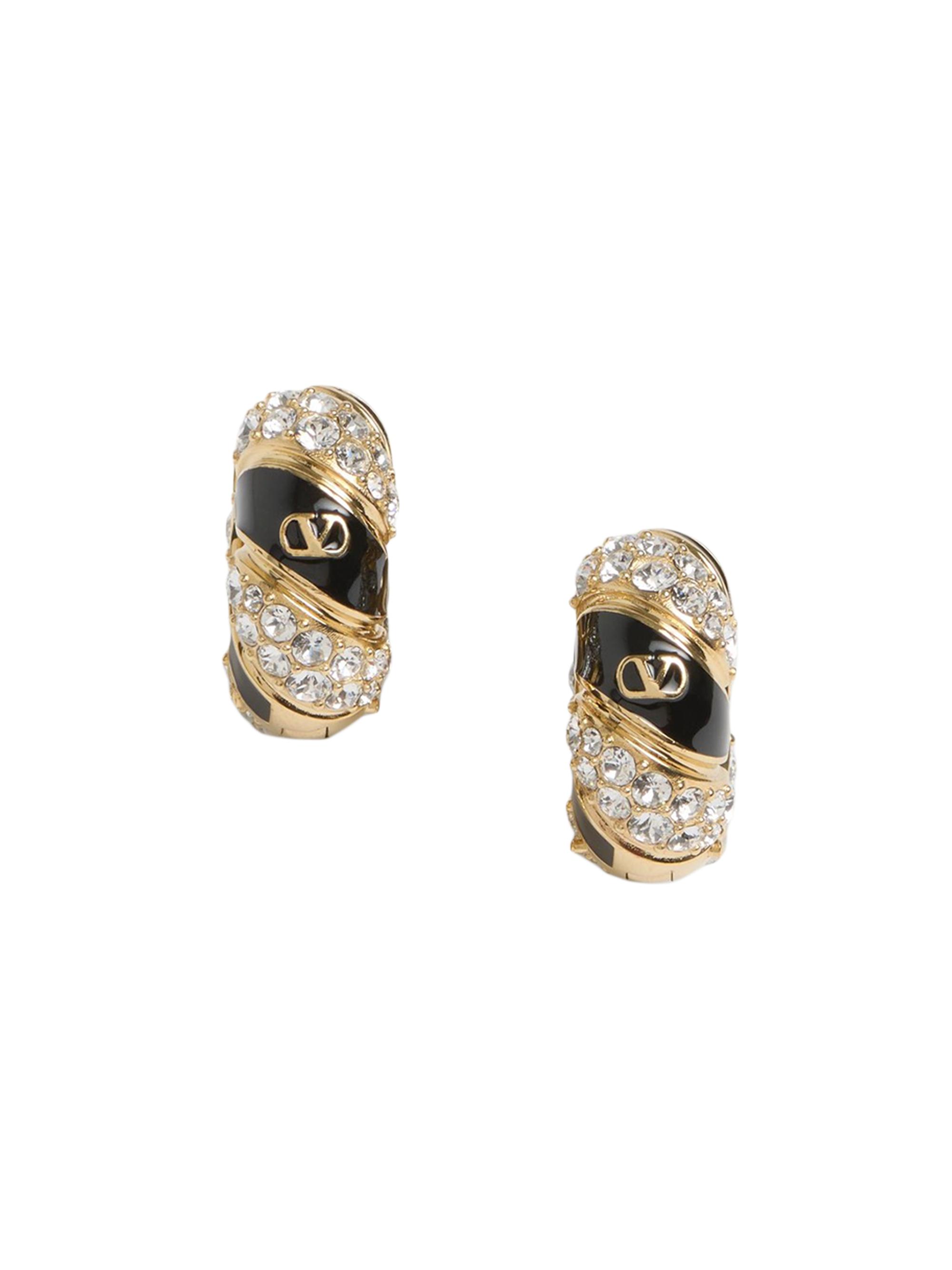 Valentino Garavani Women's Pas Plus Metal, Enamel and Swarovski Crystal Earrings